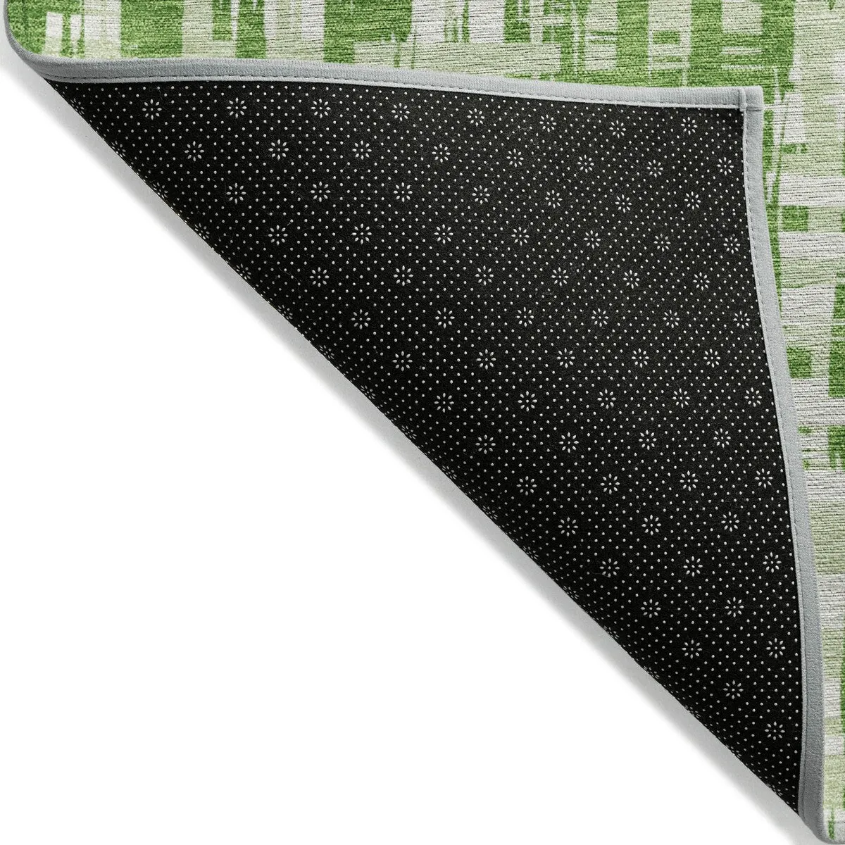 Machine Washable Indoor/ Outdoor Modern Crosshatch Chantille Rug