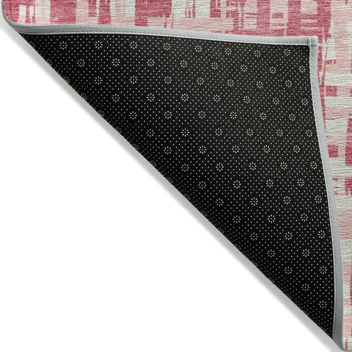 Machine Washable Indoor/ Outdoor Modern Crosshatch Chantille Rug
