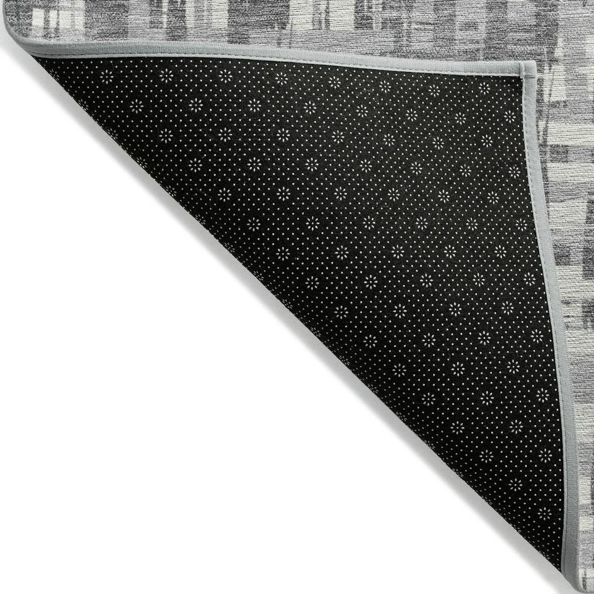 Machine Washable Indoor/ Outdoor Modern Crosshatch Chantille Rug