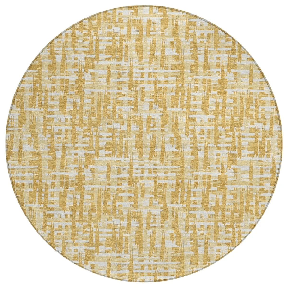 Machine Washable Indoor/ Outdoor Modern Crosshatch Chantille Rug