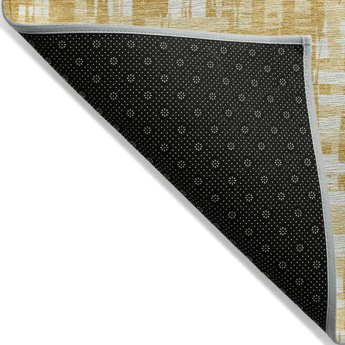 Machine Washable Indoor/ Outdoor Modern Crosshatch Chantille Rug