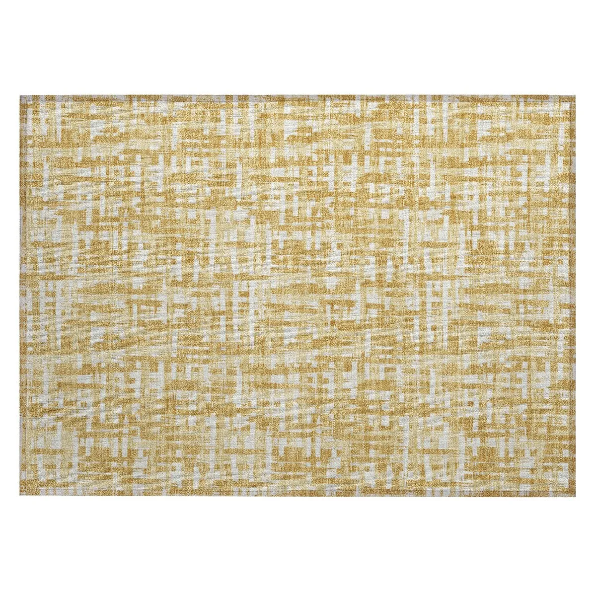 Machine Washable Indoor/ Outdoor Modern Crosshatch Chantille Rug