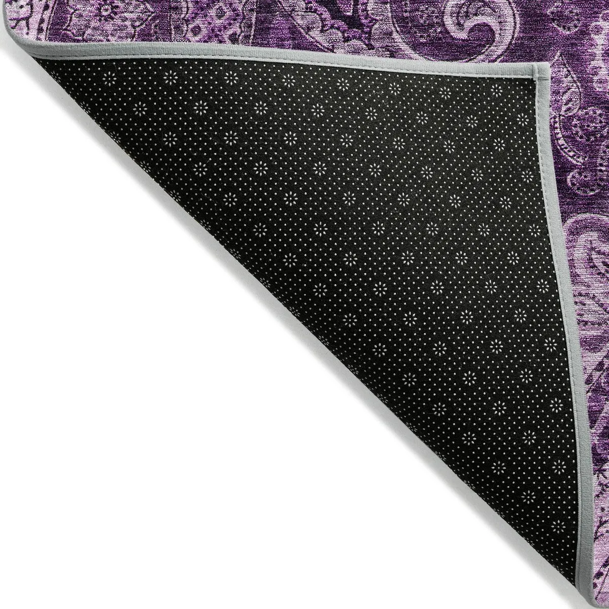 Machine Washable Indoor/ Outdoor Modern Paisley Chantille Rug