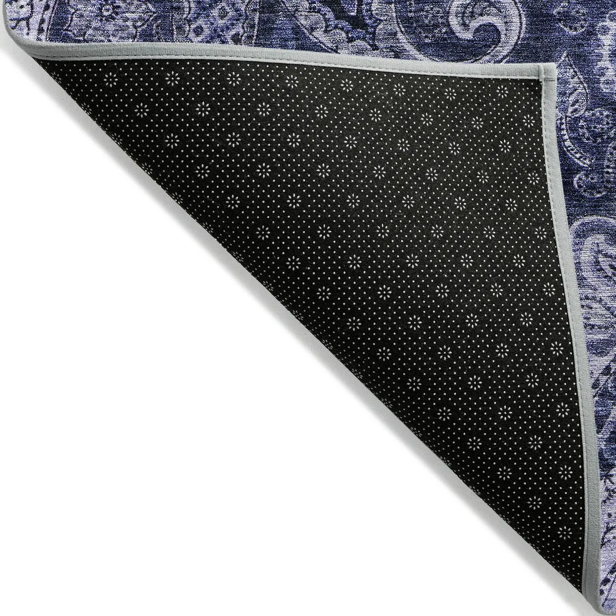 Machine Washable Indoor/ Outdoor Modern Paisley Chantille Rug