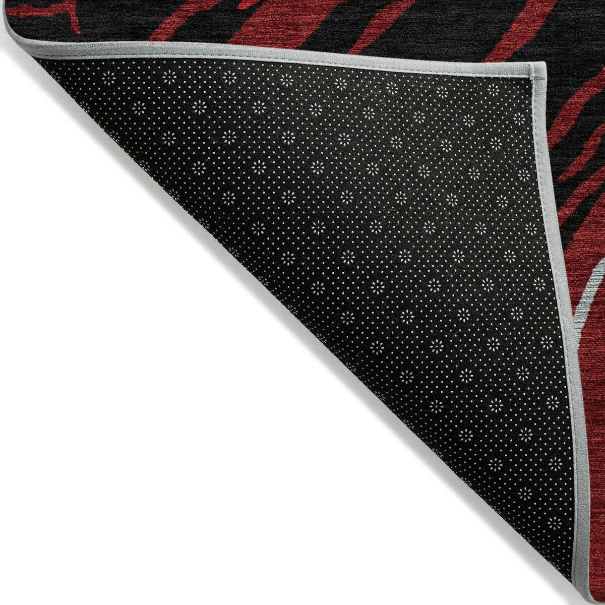 Machine Washable Indoor/ Outdoor Modern Wave Chantille Rug