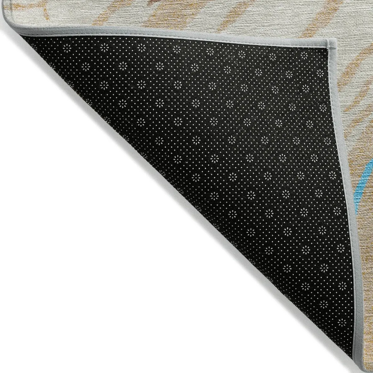 Machine Washable Indoor/ Outdoor Modern Wave Chantille Rug