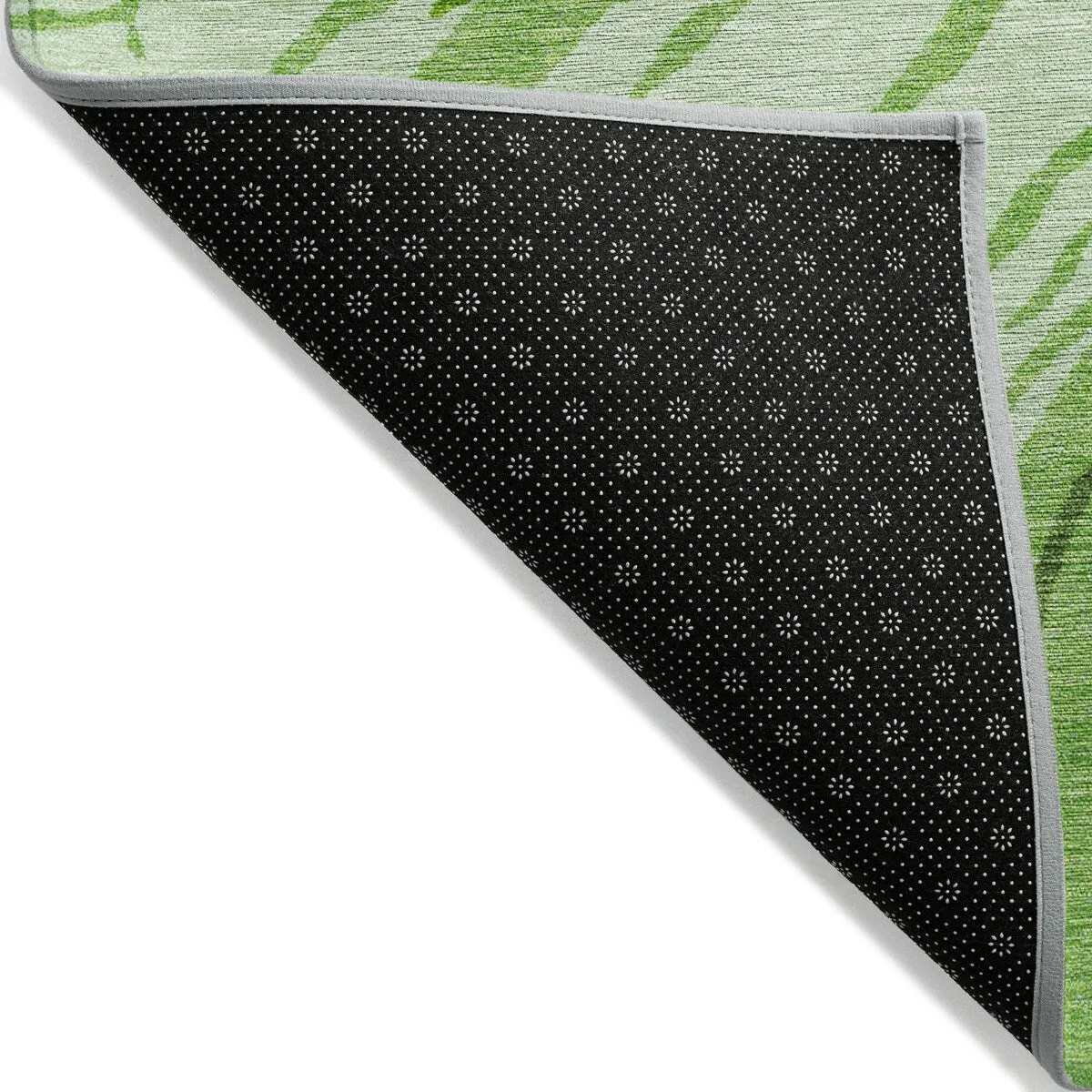 Machine Washable Indoor/ Outdoor Modern Wave Chantille Rug