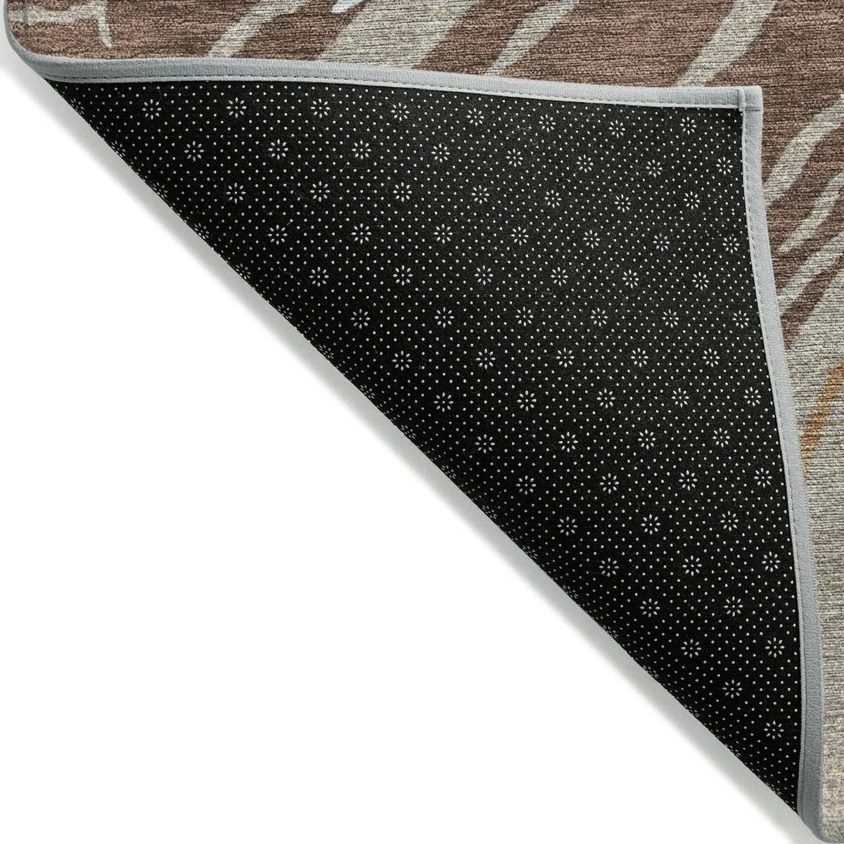 Machine Washable Indoor/ Outdoor Modern Wave Chantille Rug