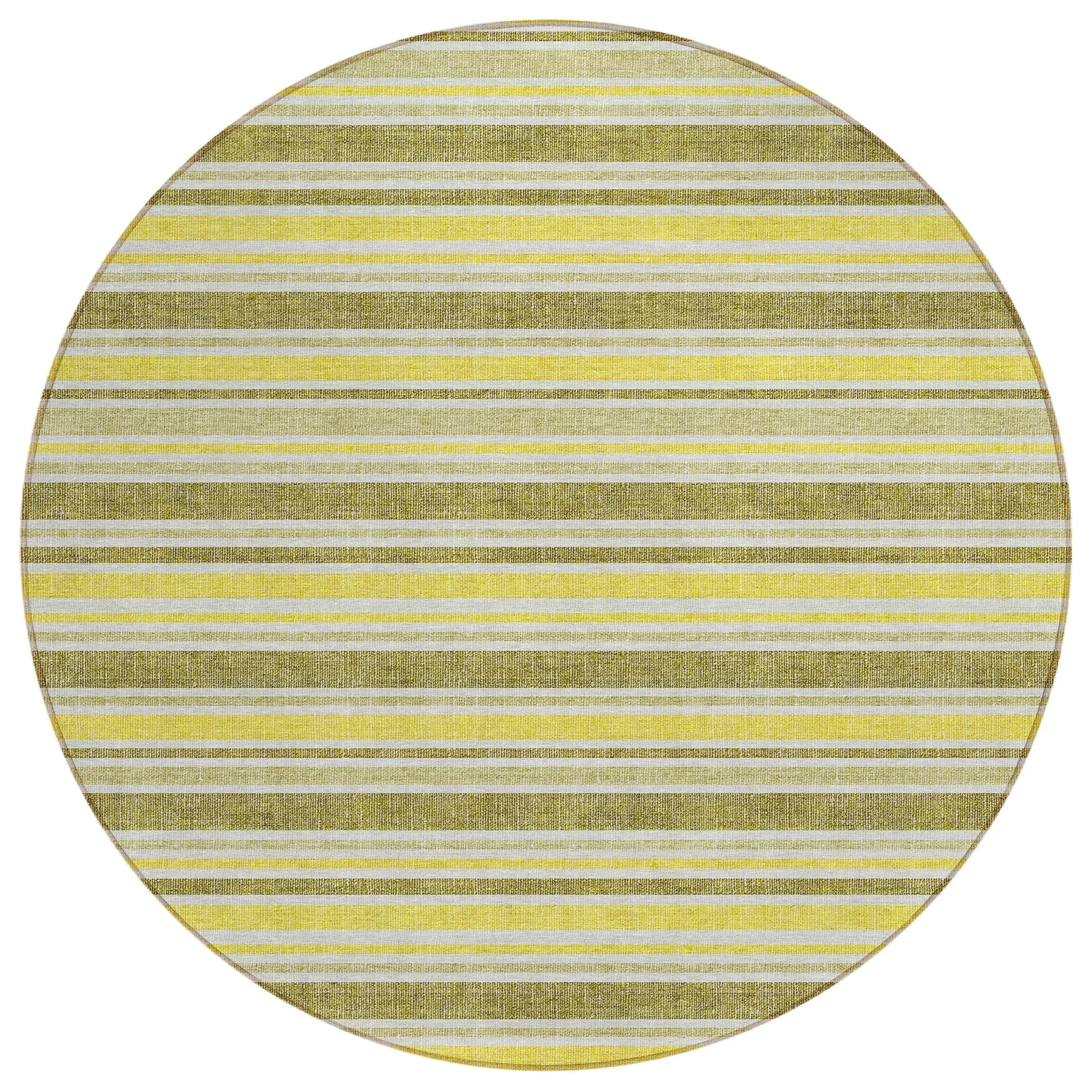 Machine Washable Indoor/ Outdoor Multi Cabana Stripe Chantille Rug