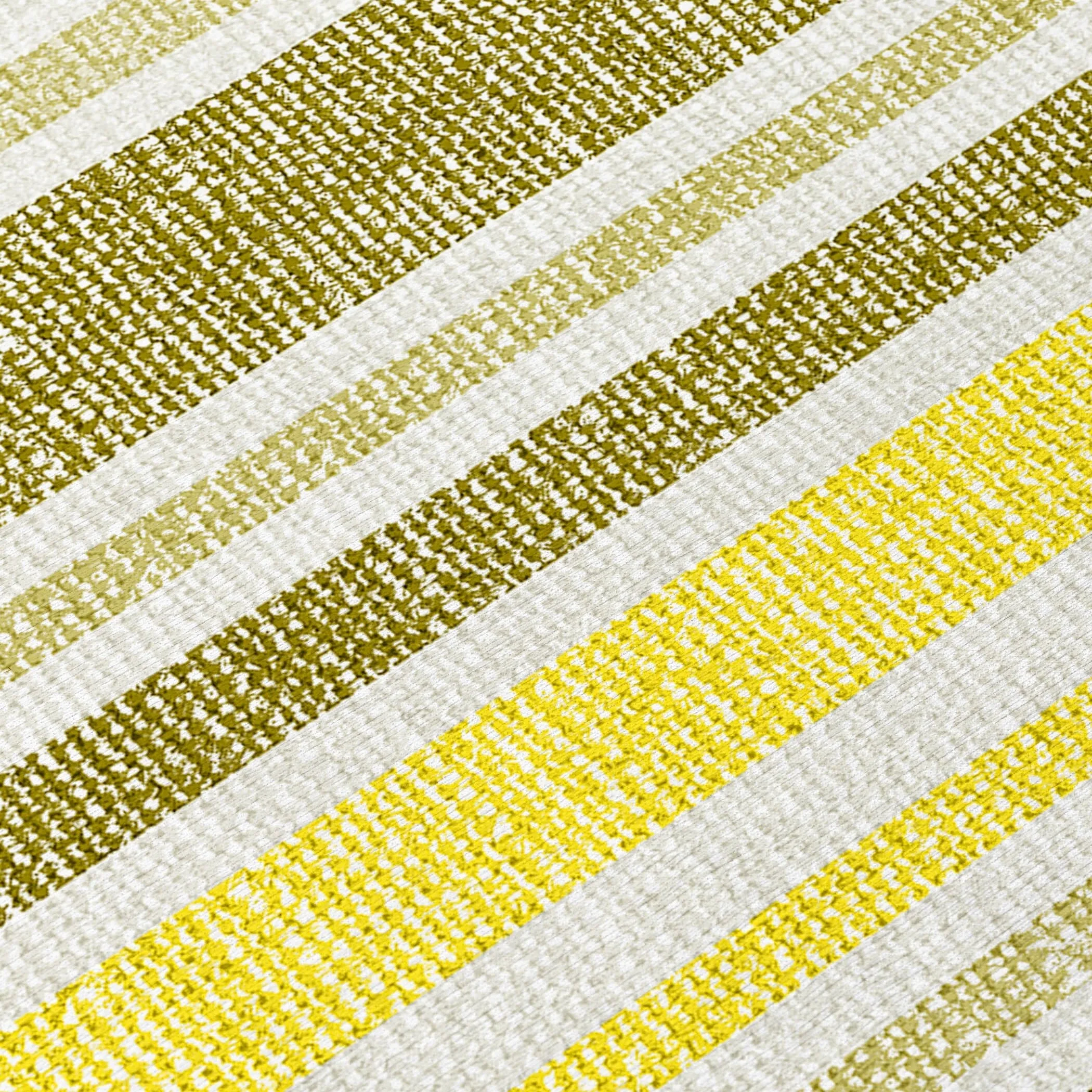 Machine Washable Indoor/ Outdoor Multi Cabana Stripe Chantille Rug