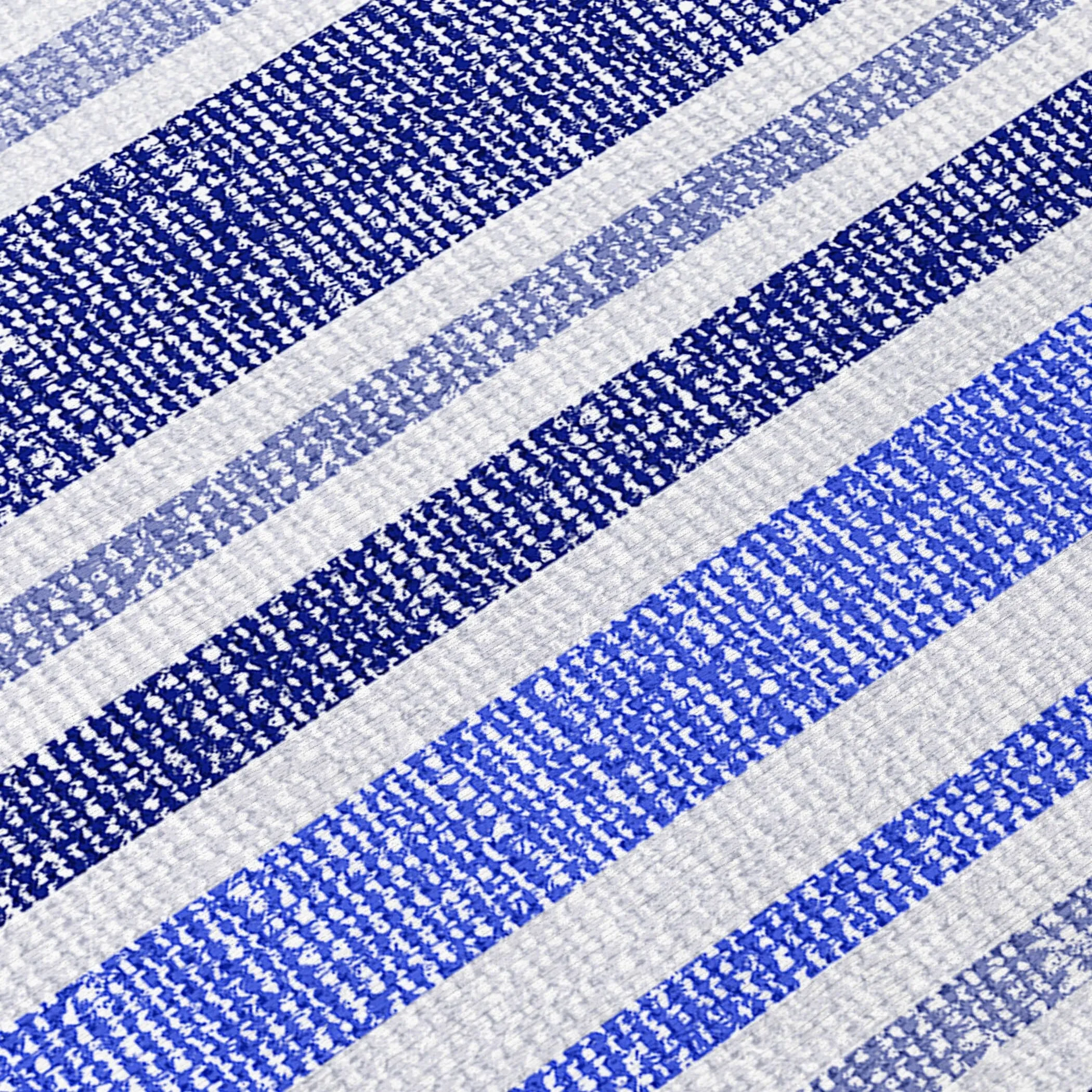 Machine Washable Indoor/ Outdoor Multi Cabana Stripe Chantille Rug