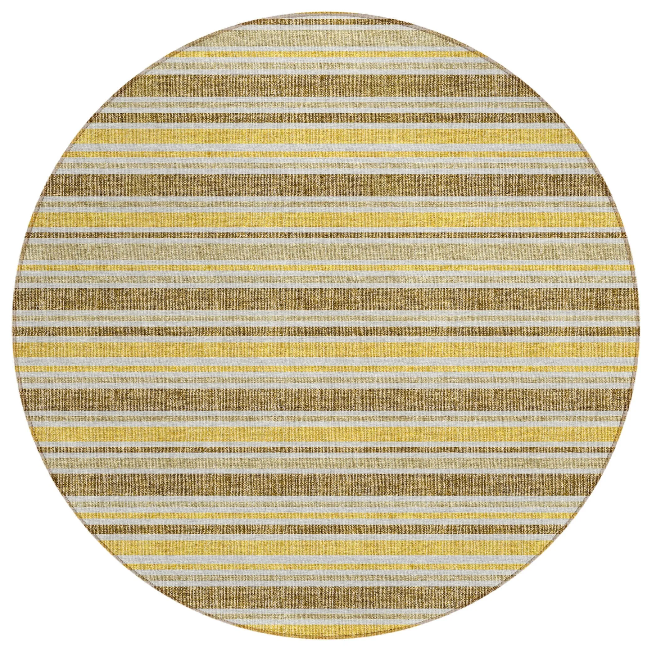 Machine Washable Indoor/ Outdoor Multi Cabana Stripe Chantille Rug