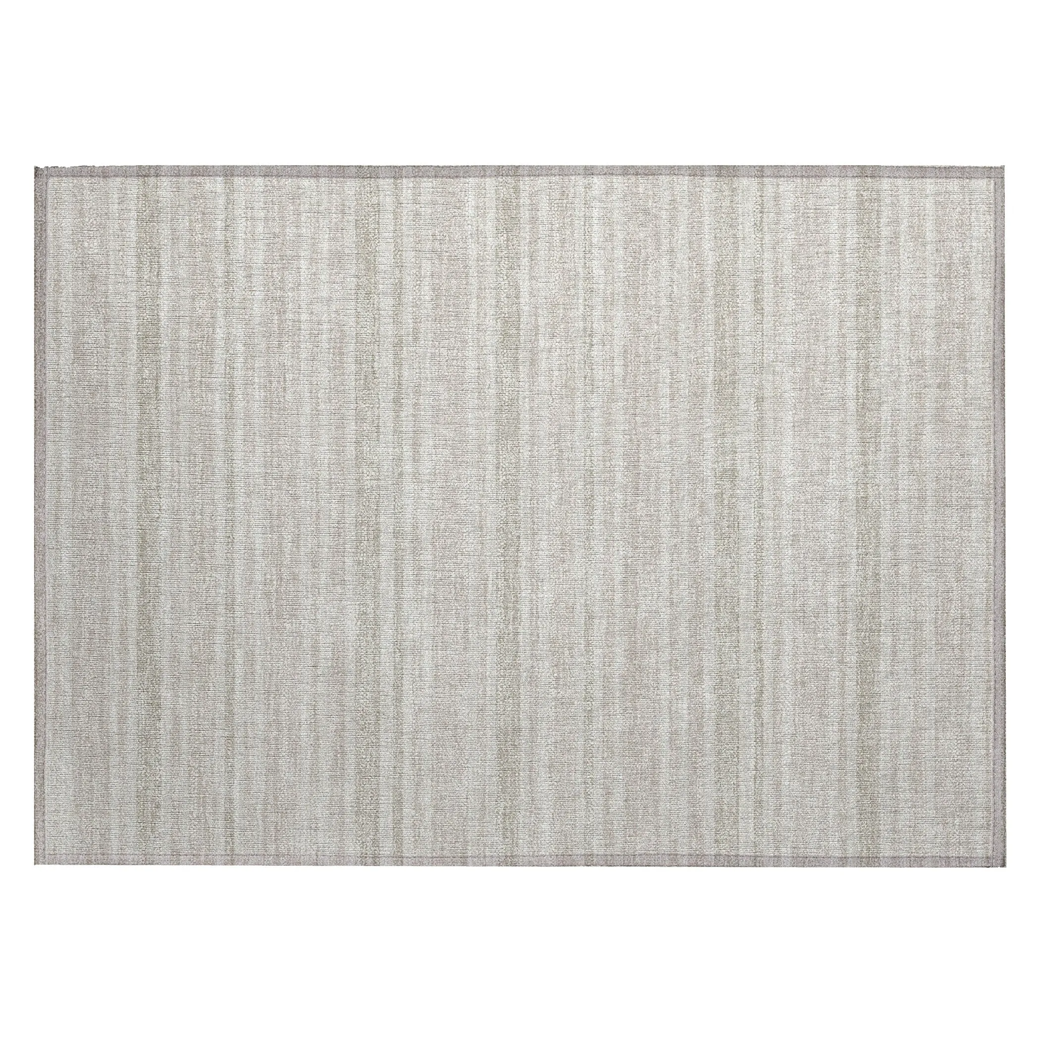 Machine Washable Indoor/ Outdoor Multi Cabana Stripe Chantille Rug