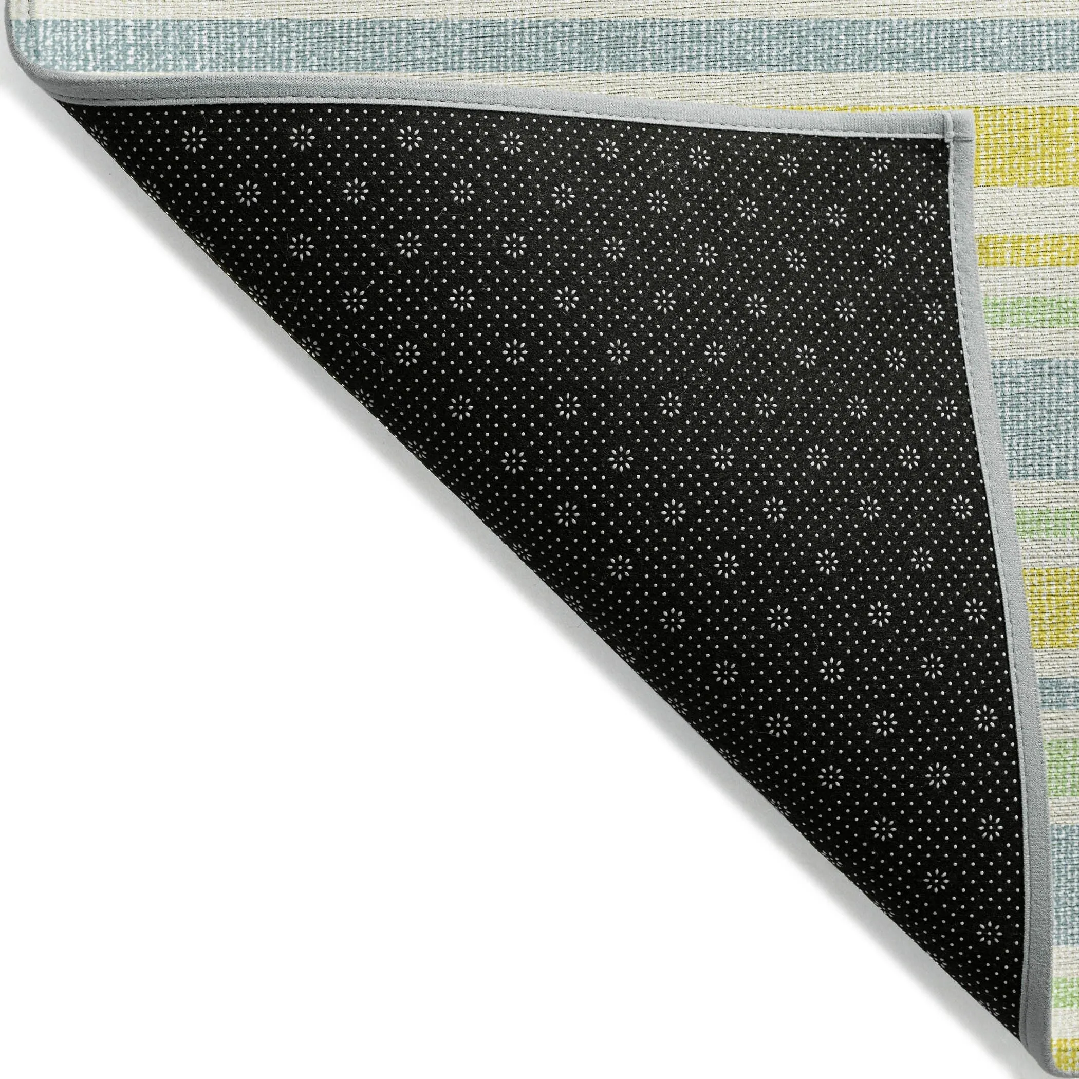 Machine Washable Indoor/ Outdoor Multi Cabana Stripe Chantille Rug