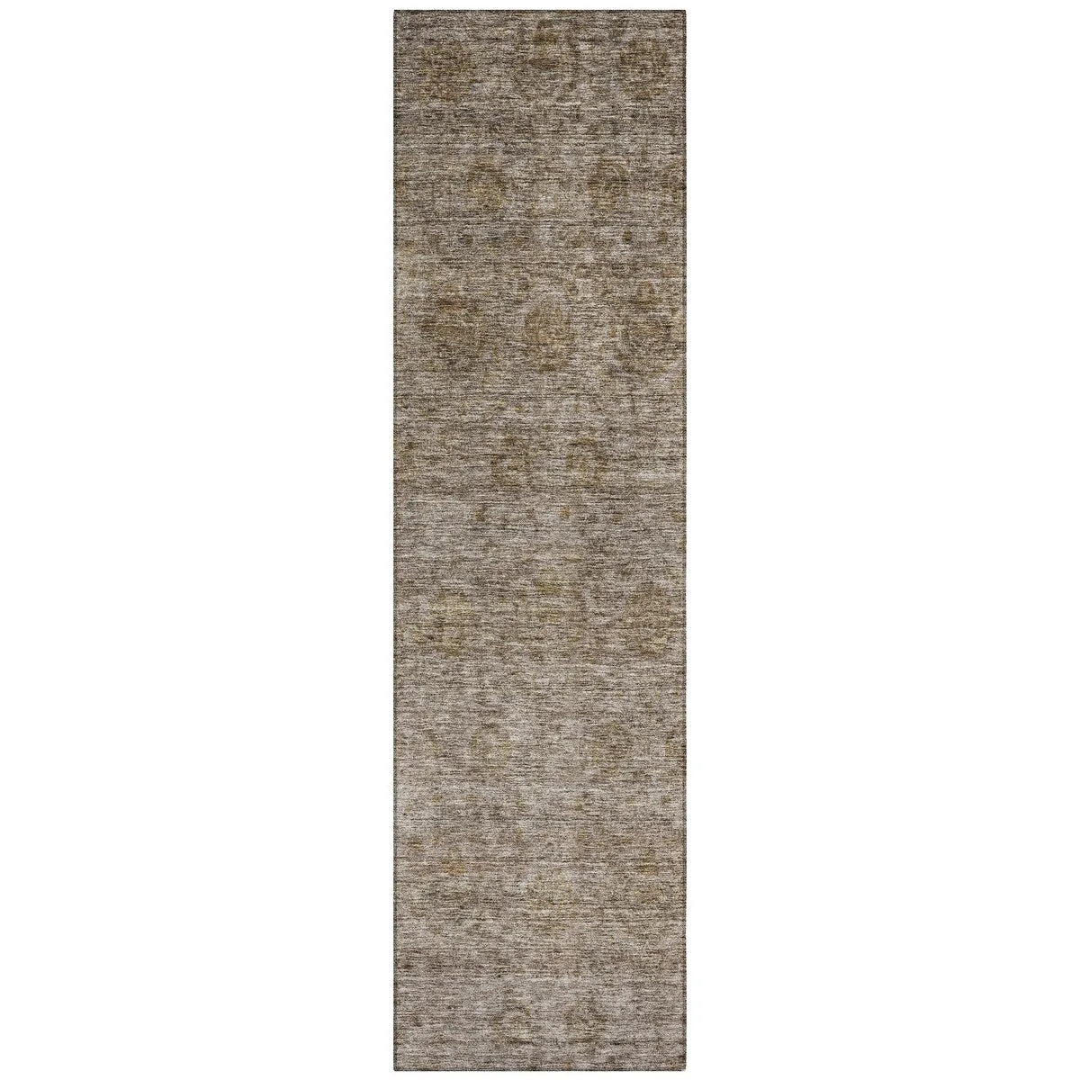 Machine Washable Indoor/ Outdoor Ombre Damask Chantille Rug