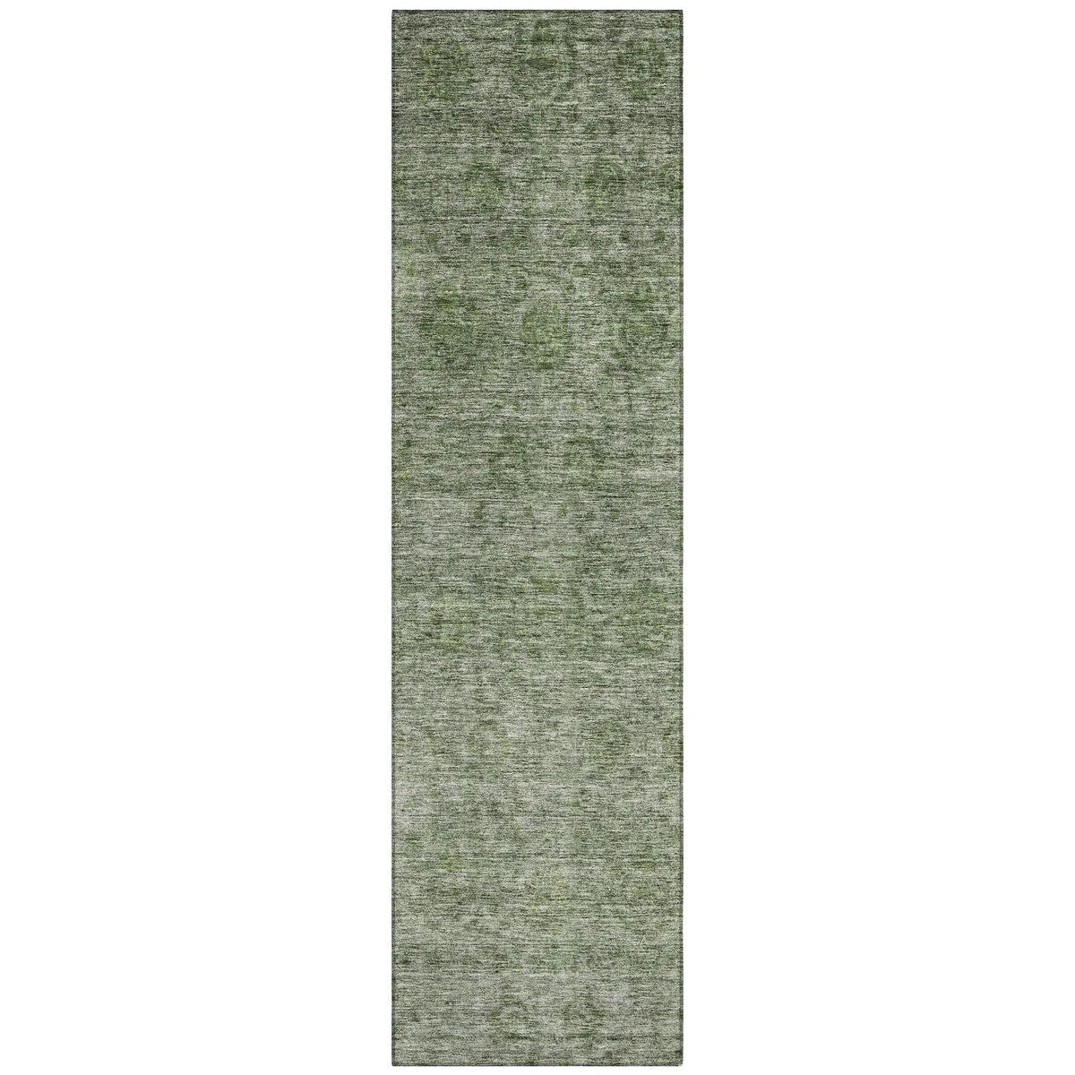 Machine Washable Indoor/ Outdoor Ombre Damask Chantille Rug