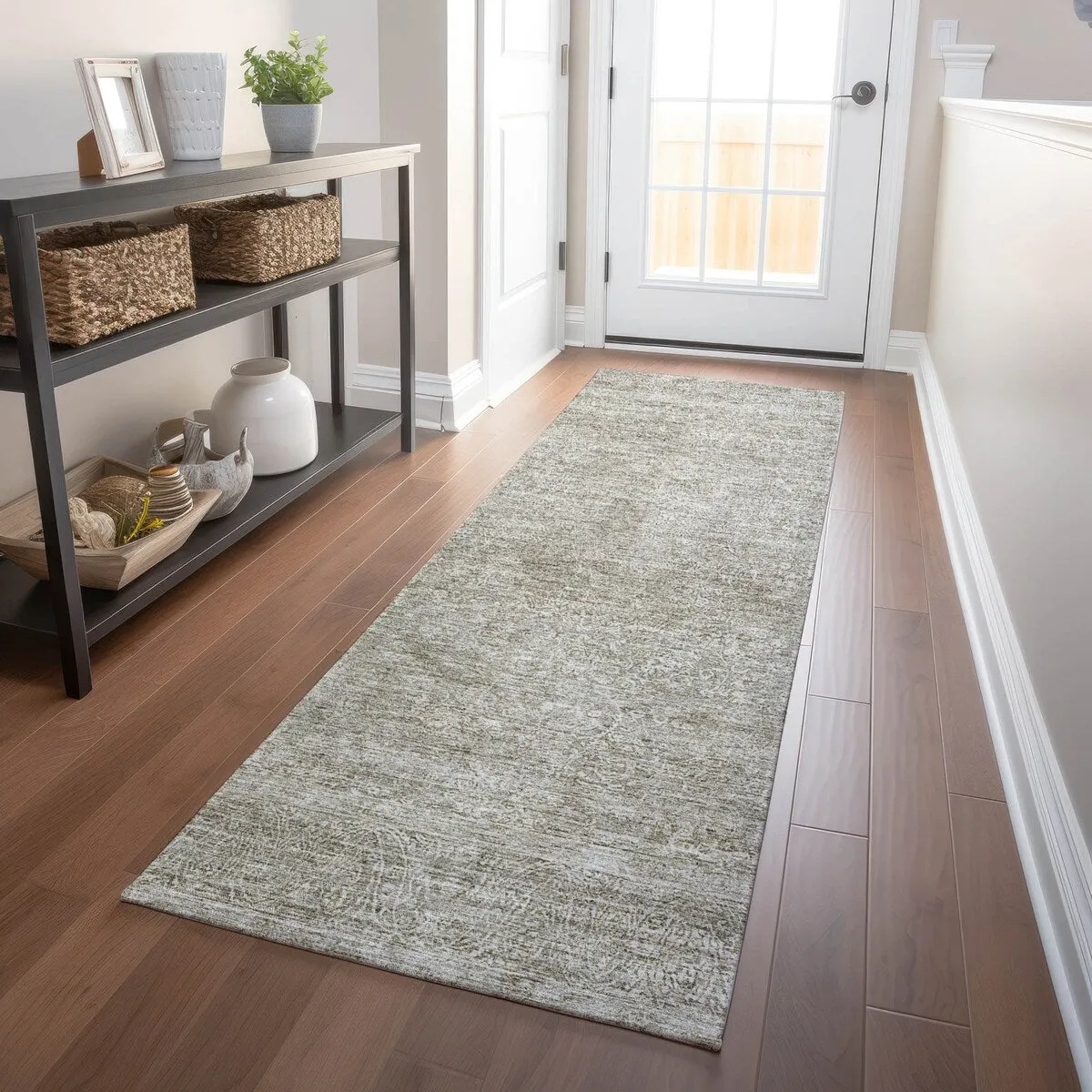 Machine Washable Indoor/ Outdoor Ombre Paisley Chantille Rug