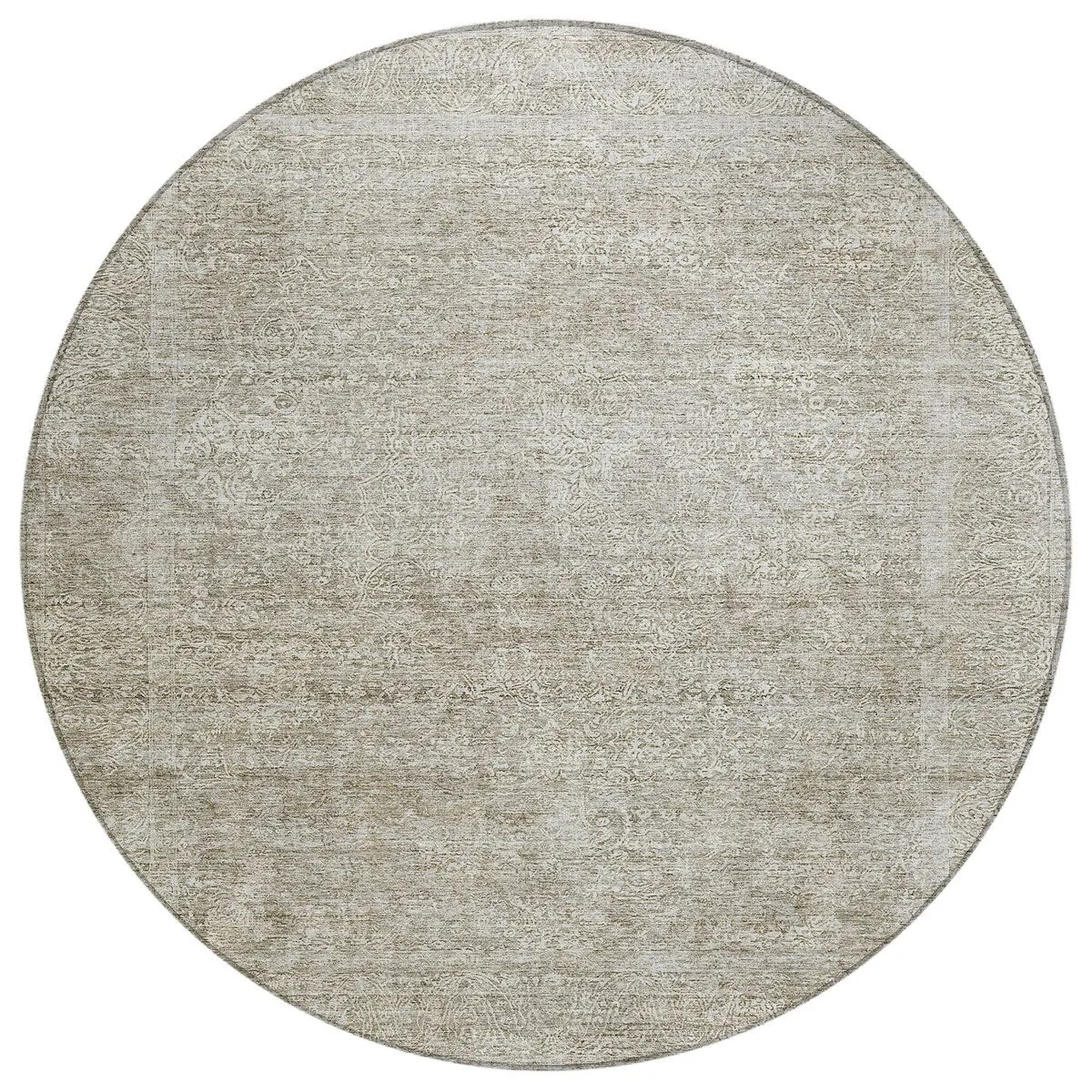 Machine Washable Indoor/ Outdoor Ombre Paisley Chantille Rug