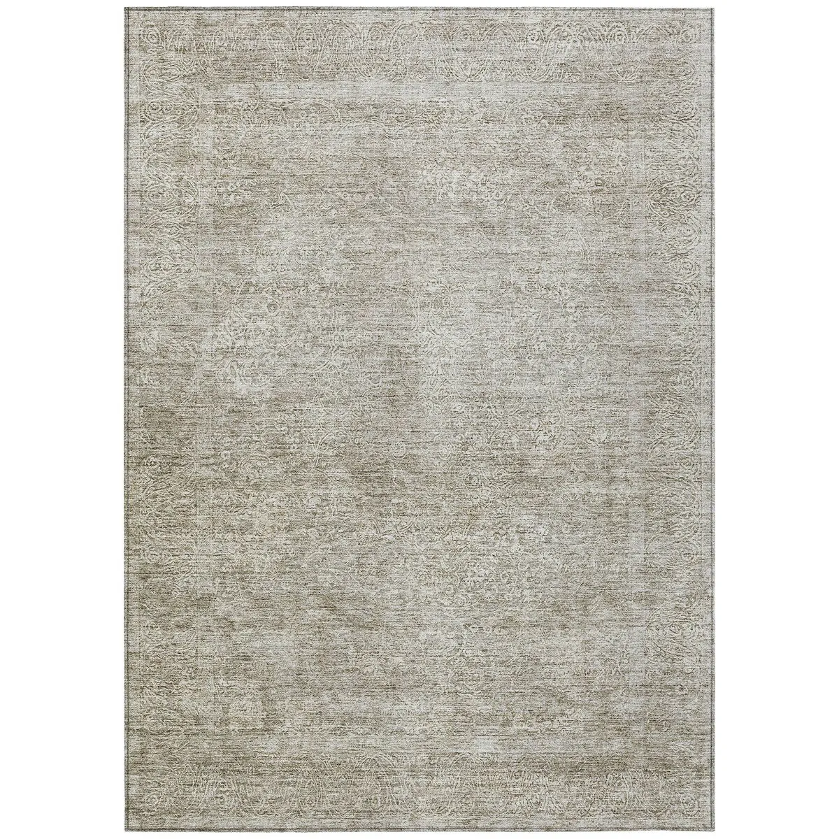 Machine Washable Indoor/ Outdoor Ombre Paisley Chantille Rug