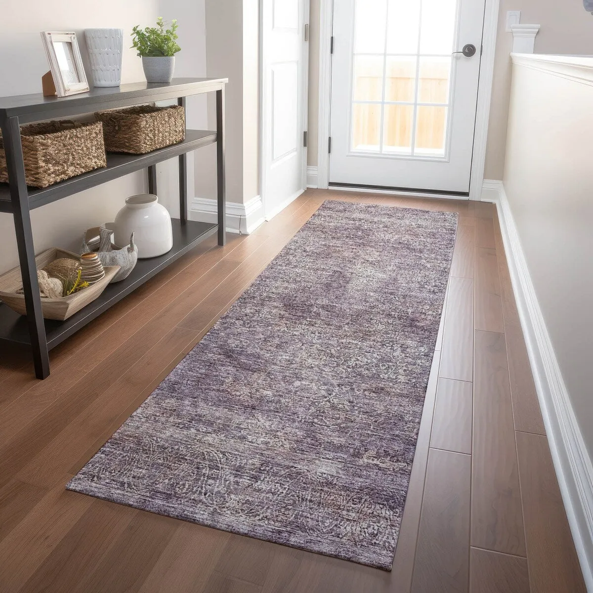 Machine Washable Indoor/ Outdoor Ombre Paisley Chantille Rug