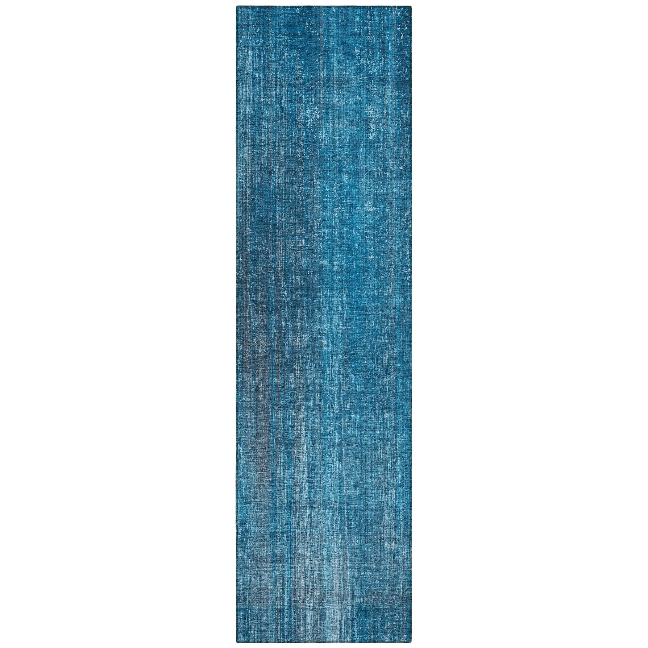 Machine Washable Indoor/ Outdoor Ombre Solid Chantille Rug
