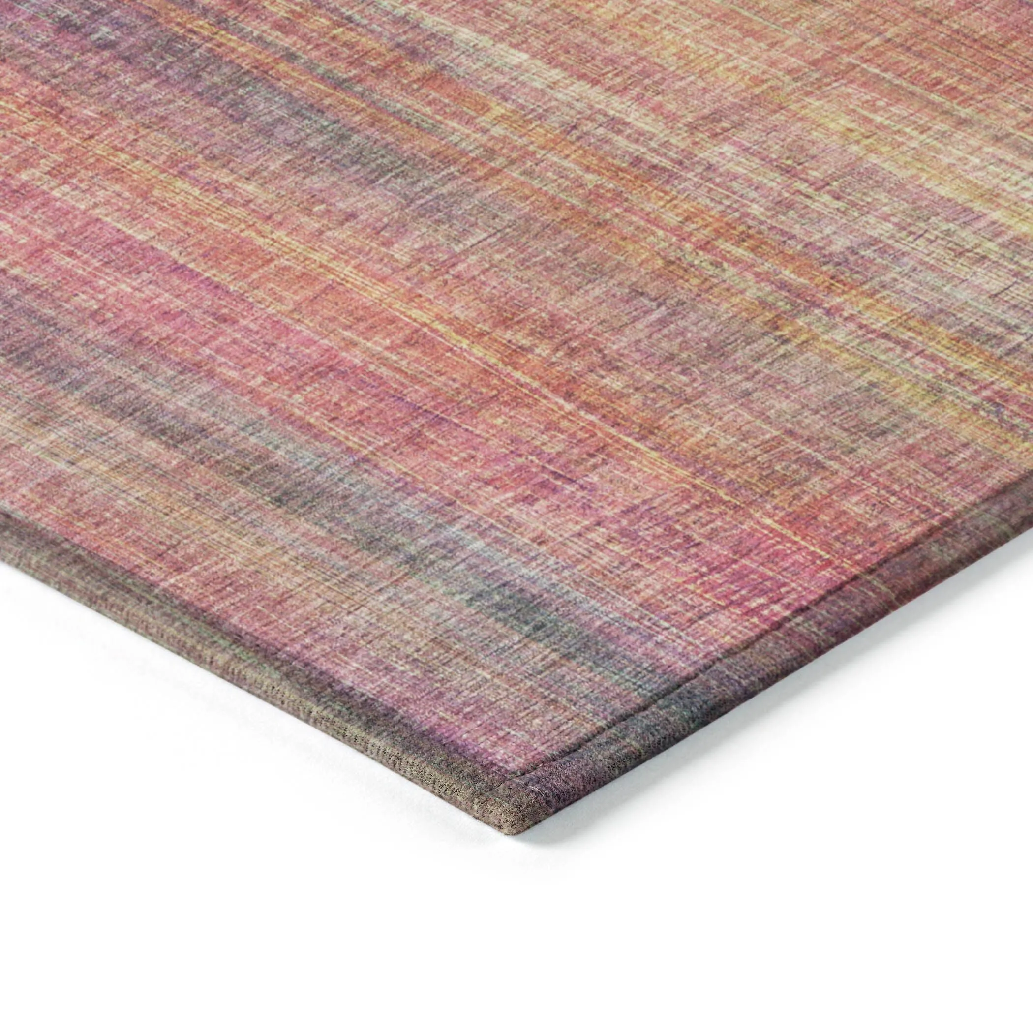 Machine Washable Indoor/ Outdoor Ombre Solid Chantille Rug