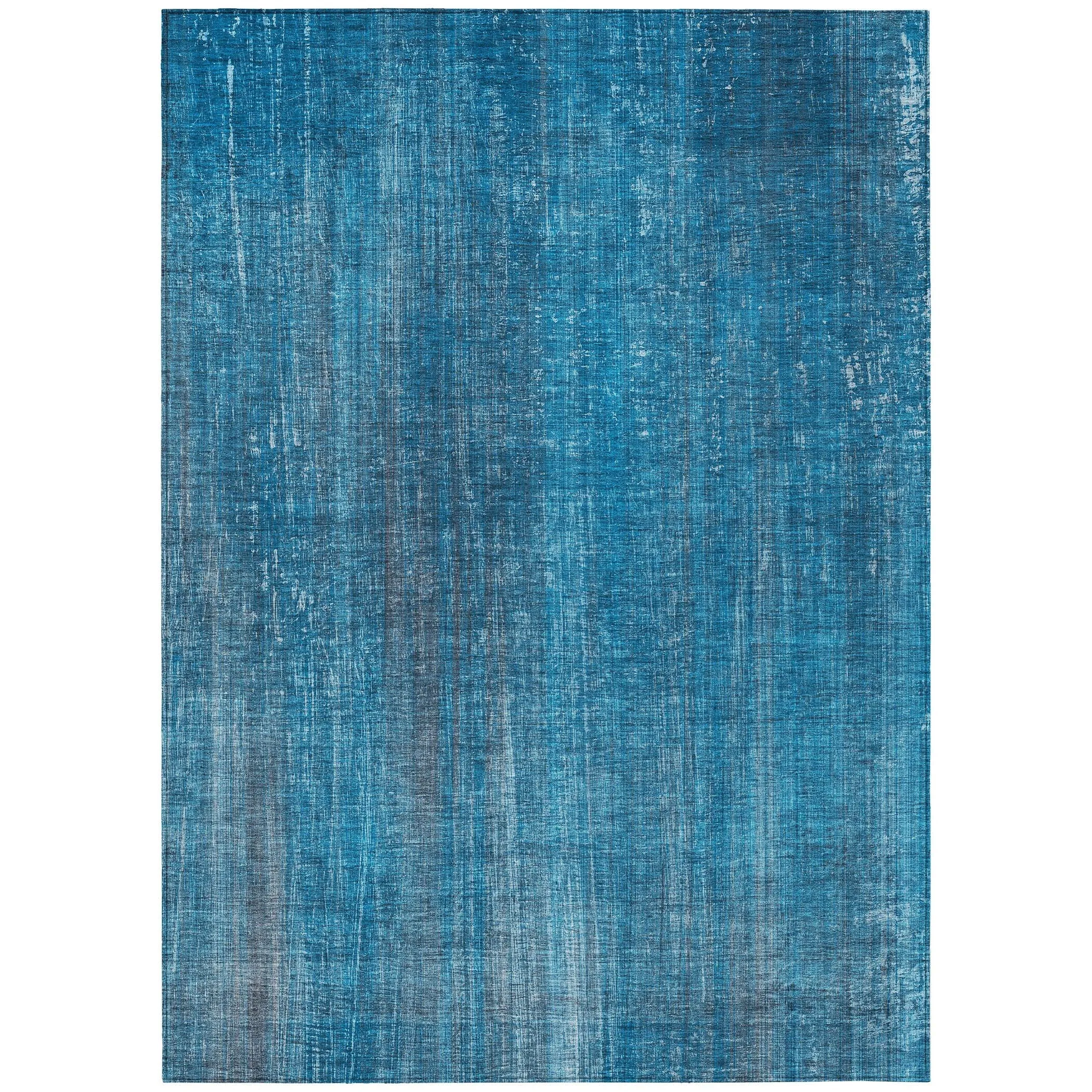 Machine Washable Indoor/ Outdoor Ombre Solid Chantille Rug