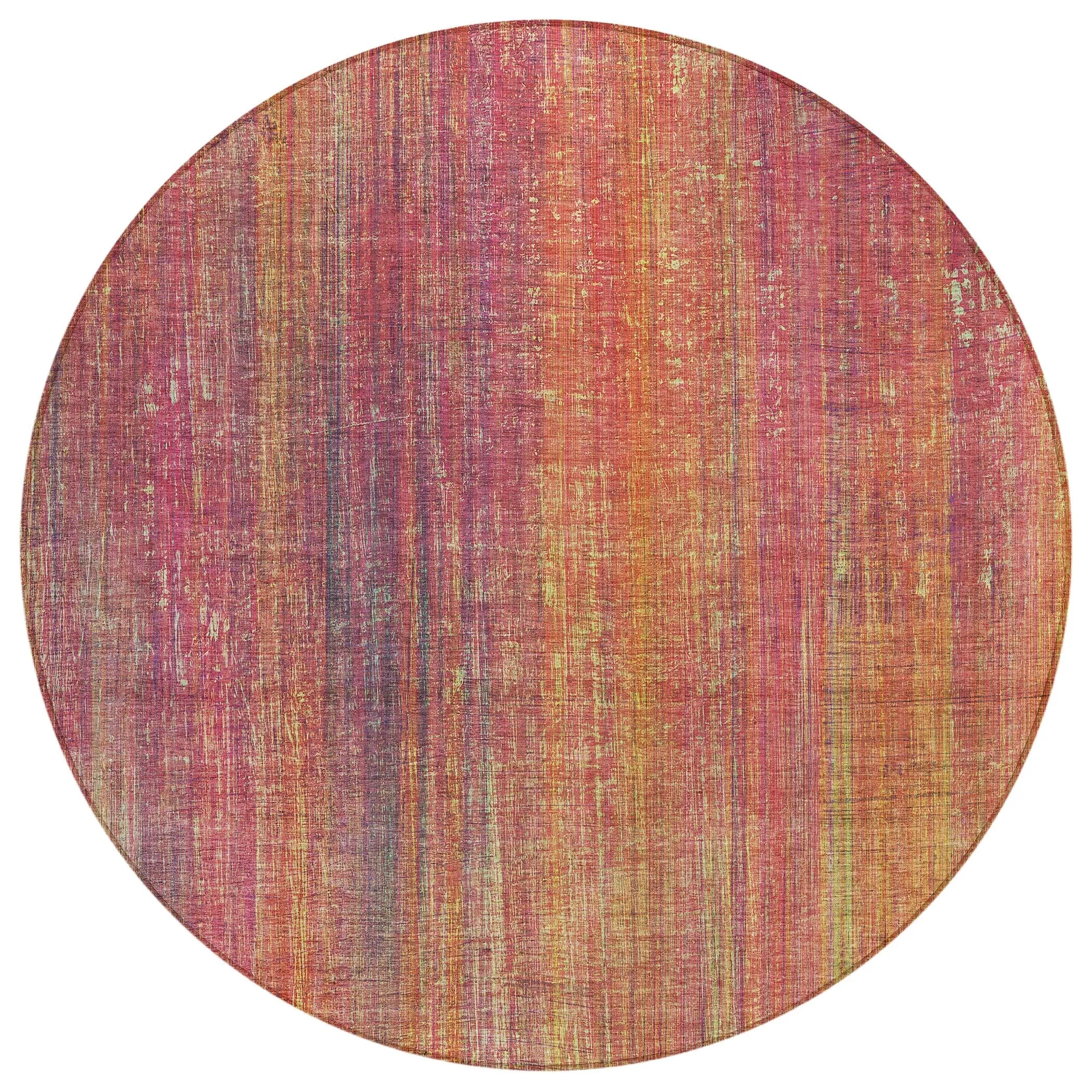 Machine Washable Indoor/ Outdoor Ombre Solid Chantille Rug