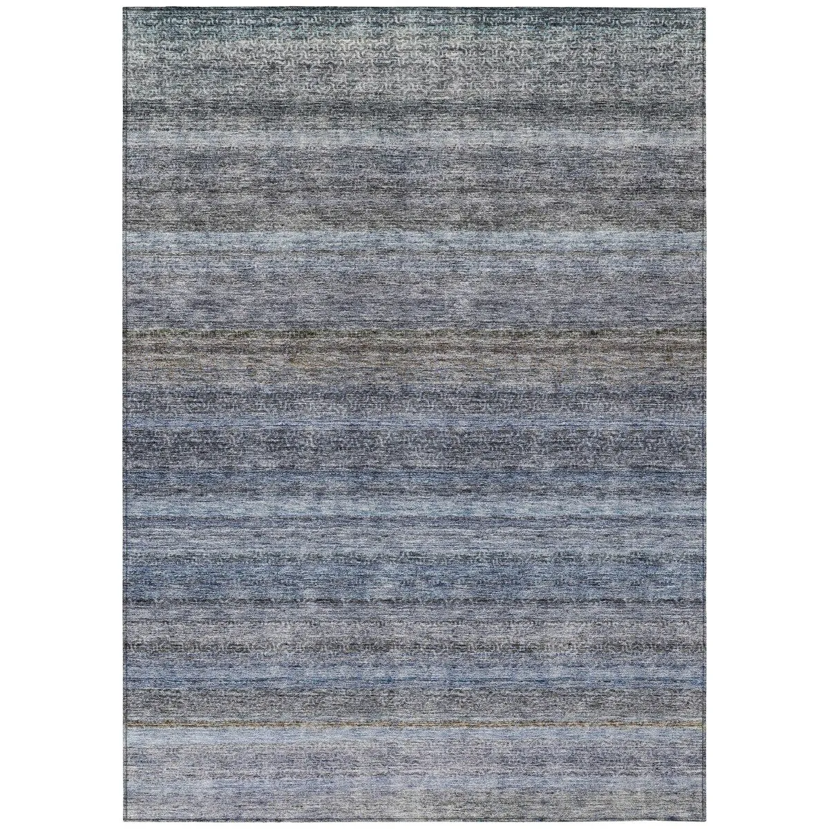 Machine Washable Indoor/ Outdoor Ombre Solid Chantille Rug