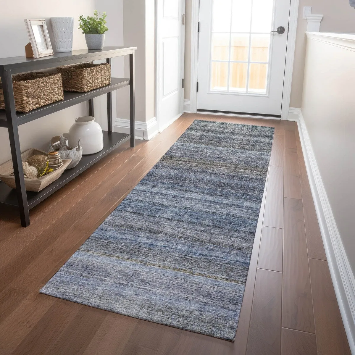 Machine Washable Indoor/ Outdoor Ombre Solid Chantille Rug