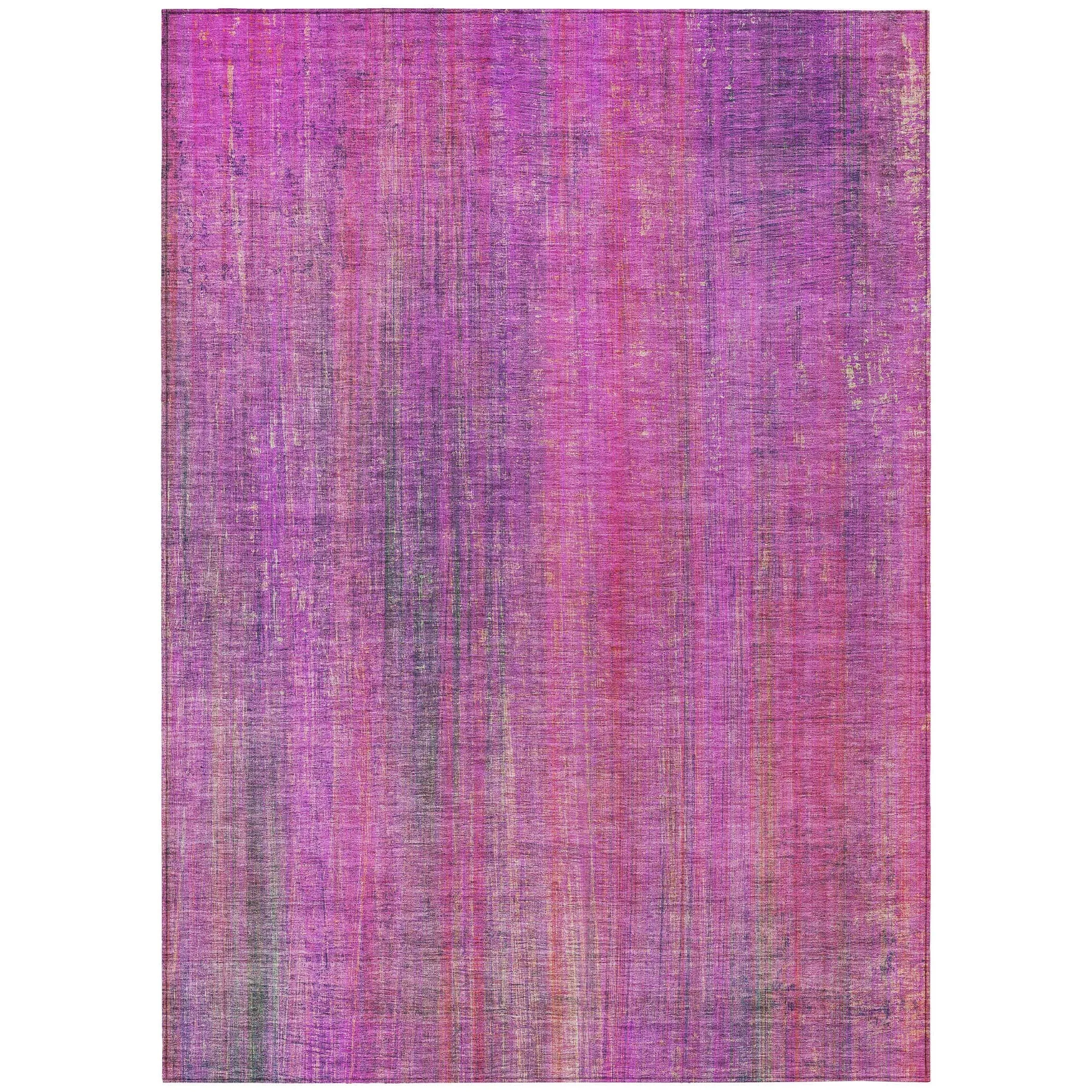 Machine Washable Indoor/ Outdoor Ombre Solid Chantille Rug