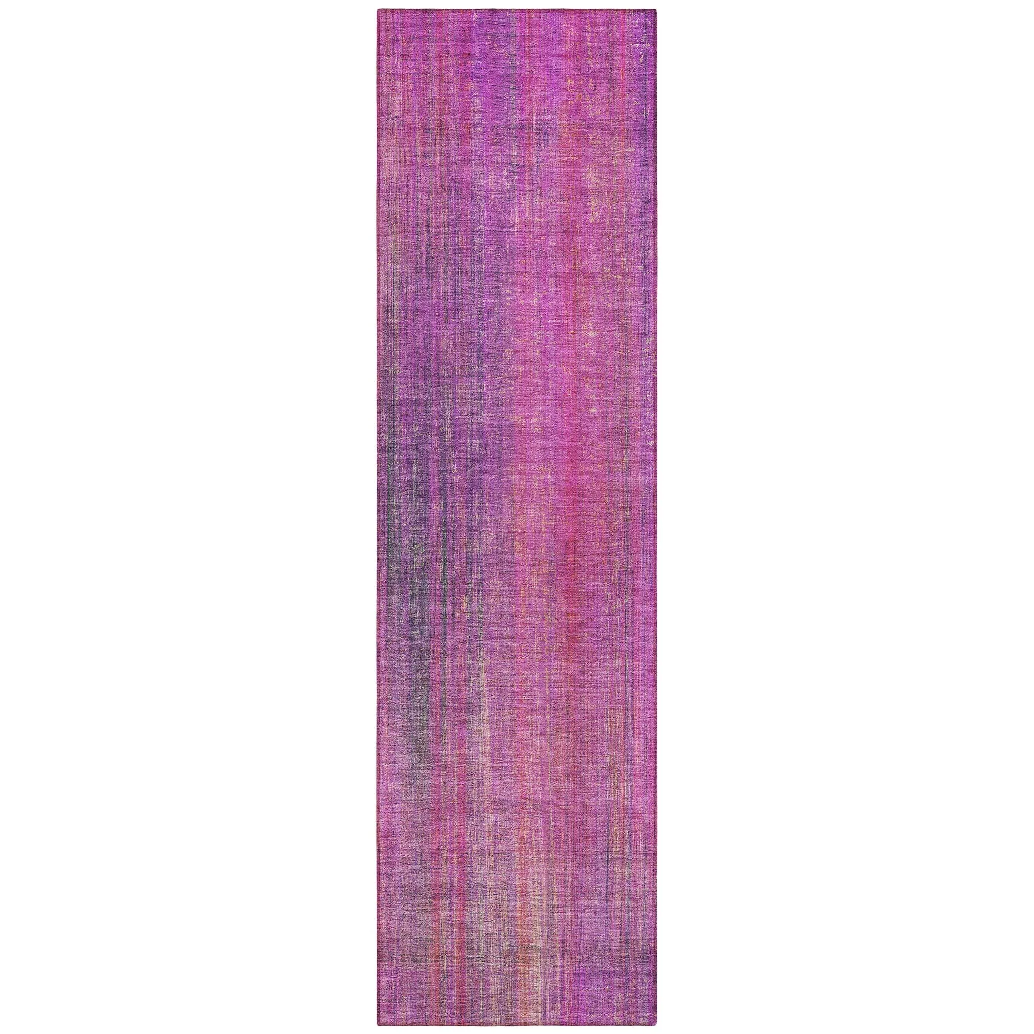 Machine Washable Indoor/ Outdoor Ombre Solid Chantille Rug
