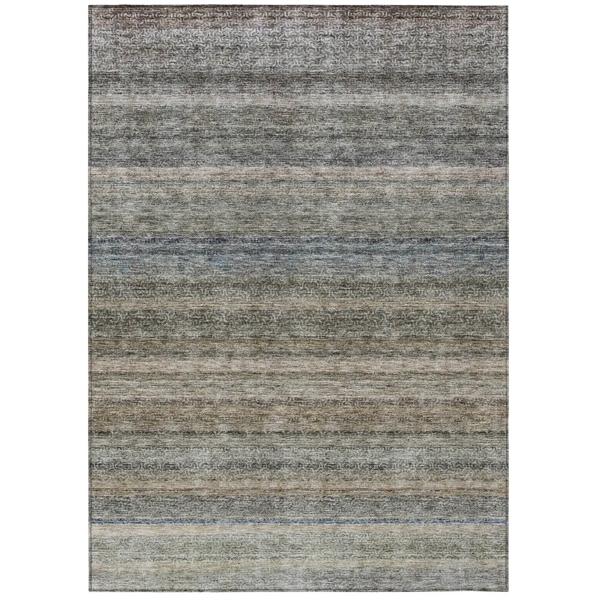 Machine Washable Indoor/ Outdoor Ombre Solid Chantille Rug