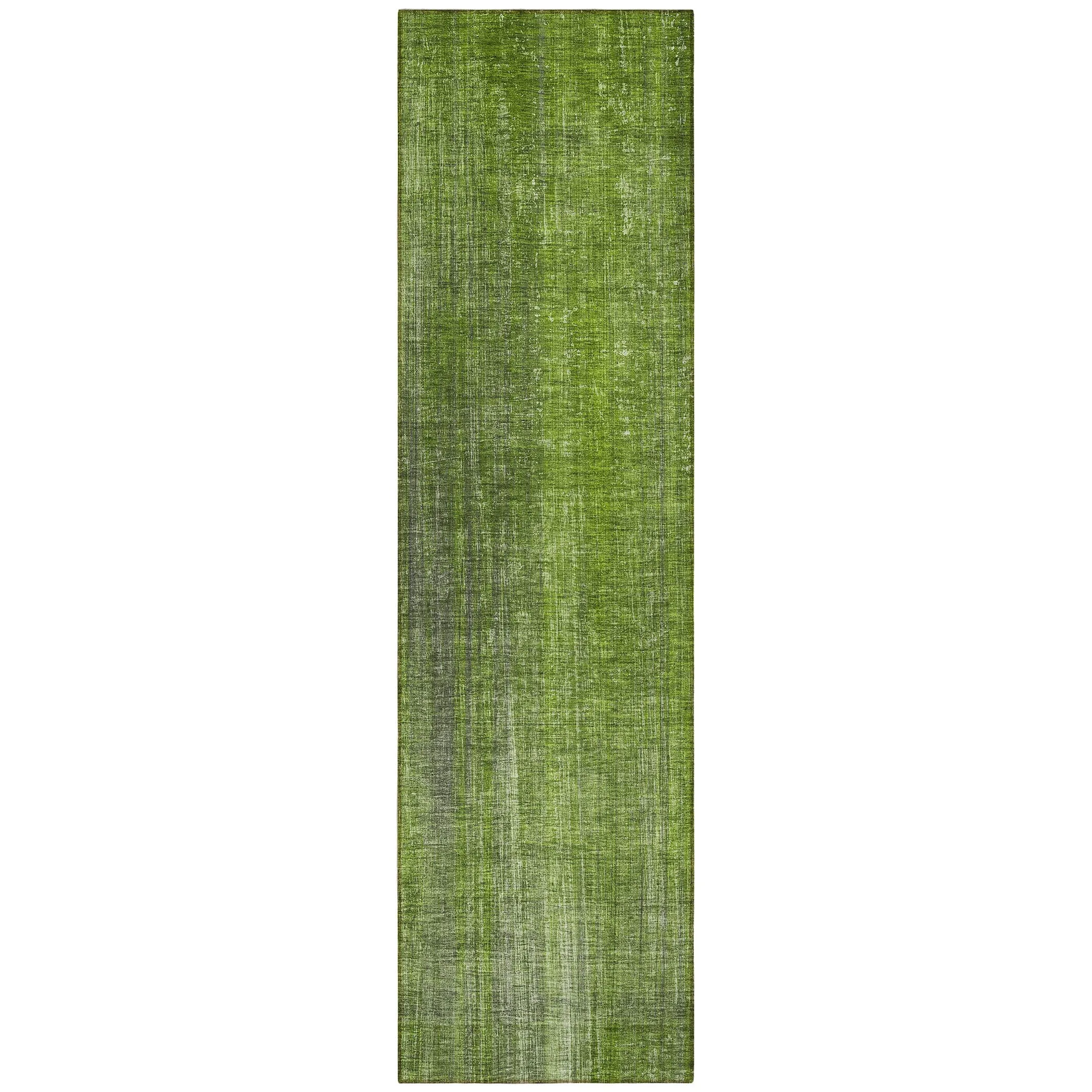 Machine Washable Indoor/ Outdoor Ombre Solid Chantille Rug