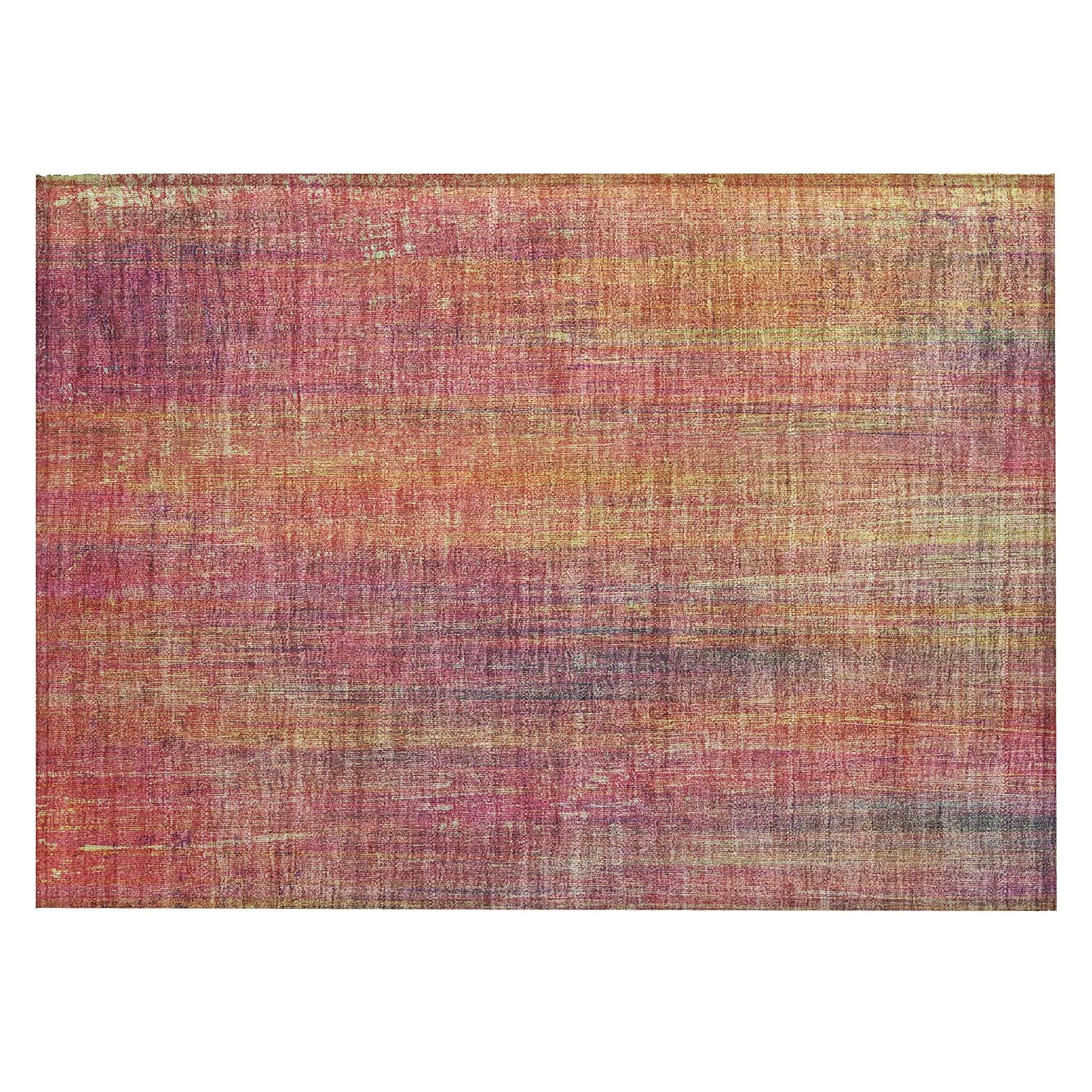 Machine Washable Indoor/ Outdoor Ombre Solid Chantille Rug