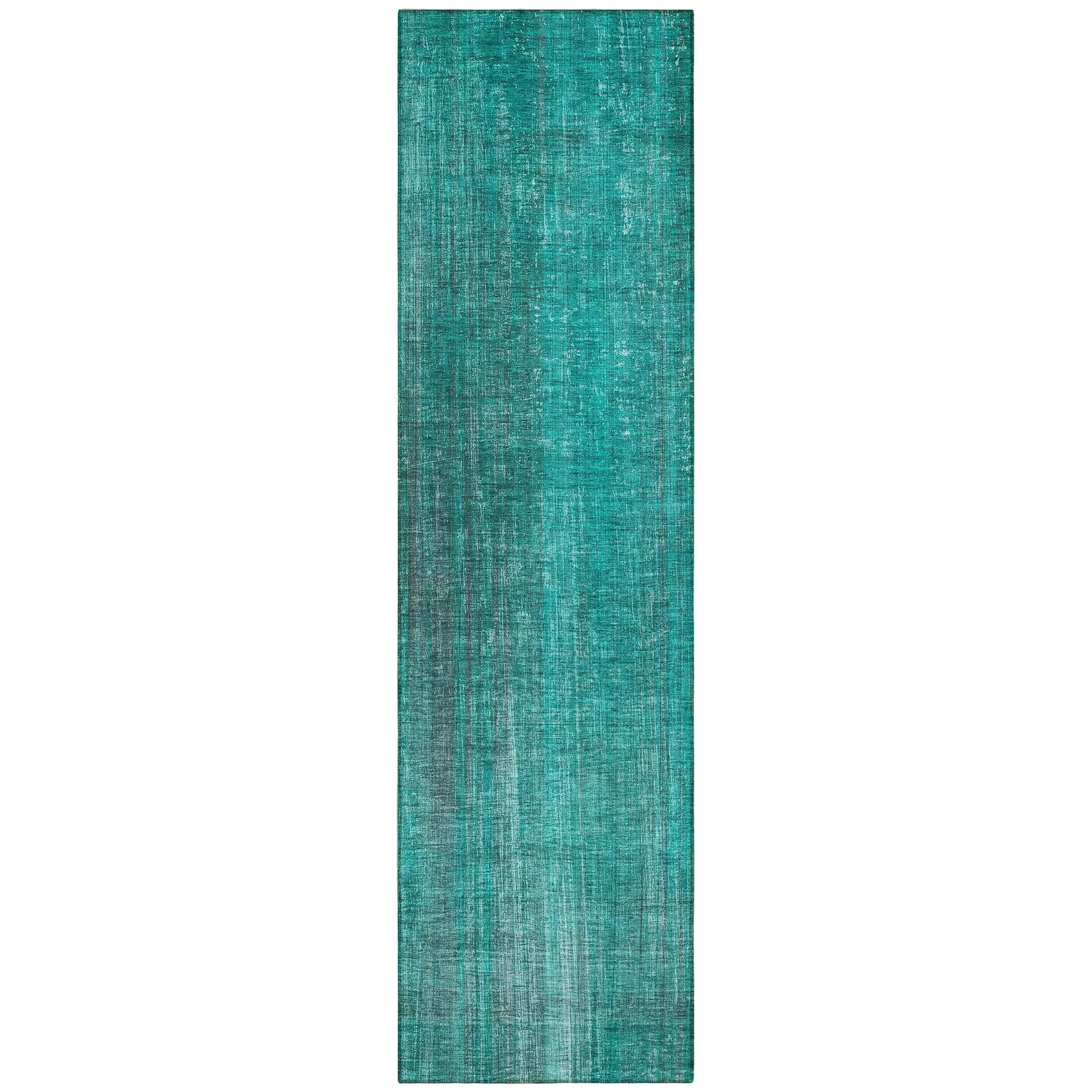 Machine Washable Indoor/ Outdoor Ombre Solid Chantille Rug