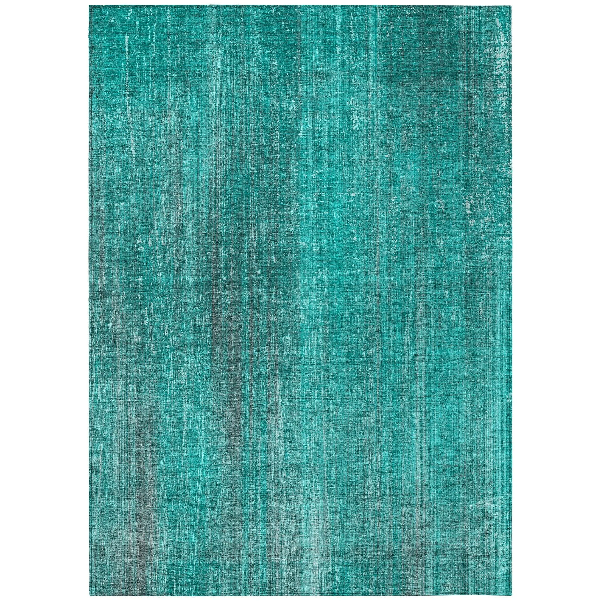 Machine Washable Indoor/ Outdoor Ombre Solid Chantille Rug