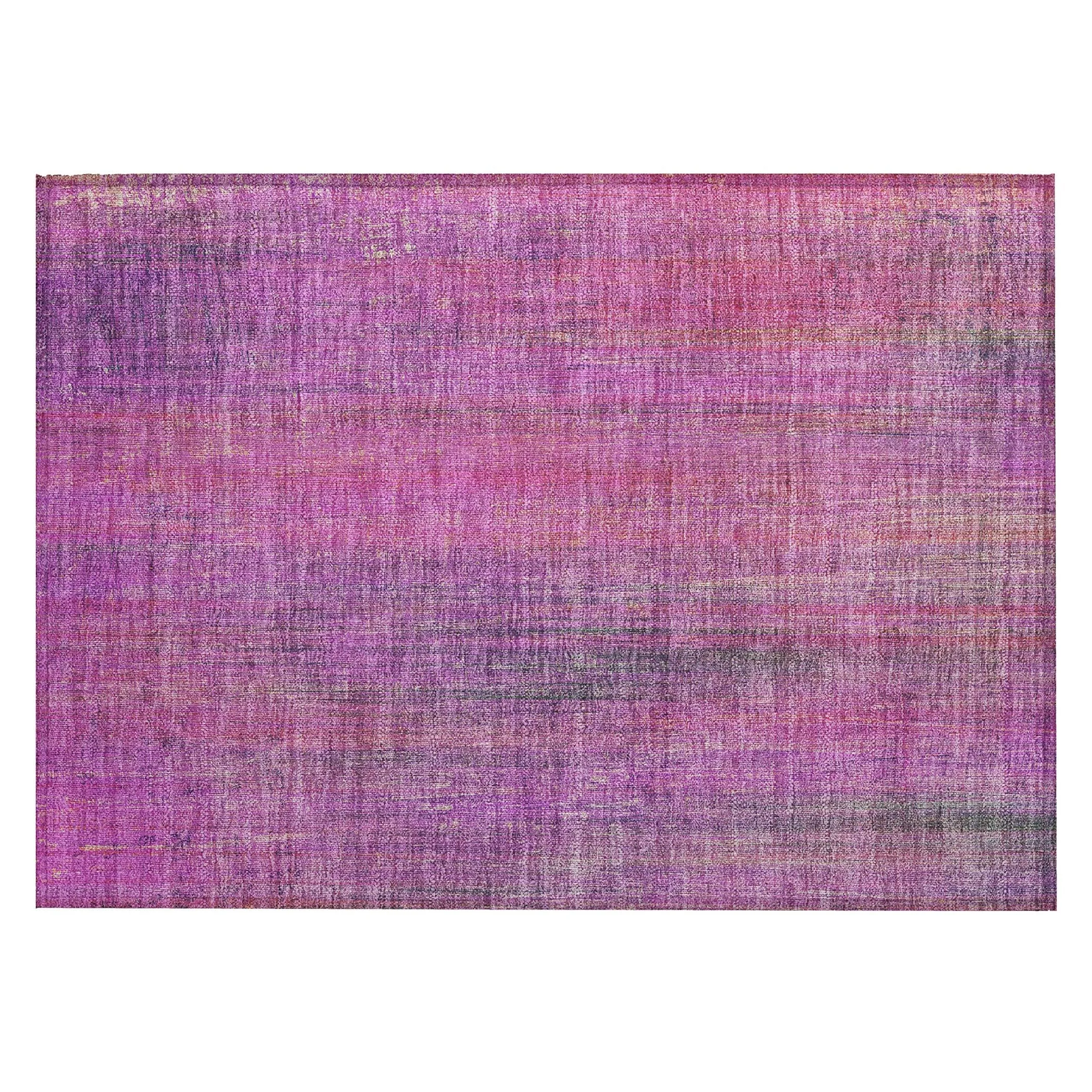 Machine Washable Indoor/ Outdoor Ombre Solid Chantille Rug