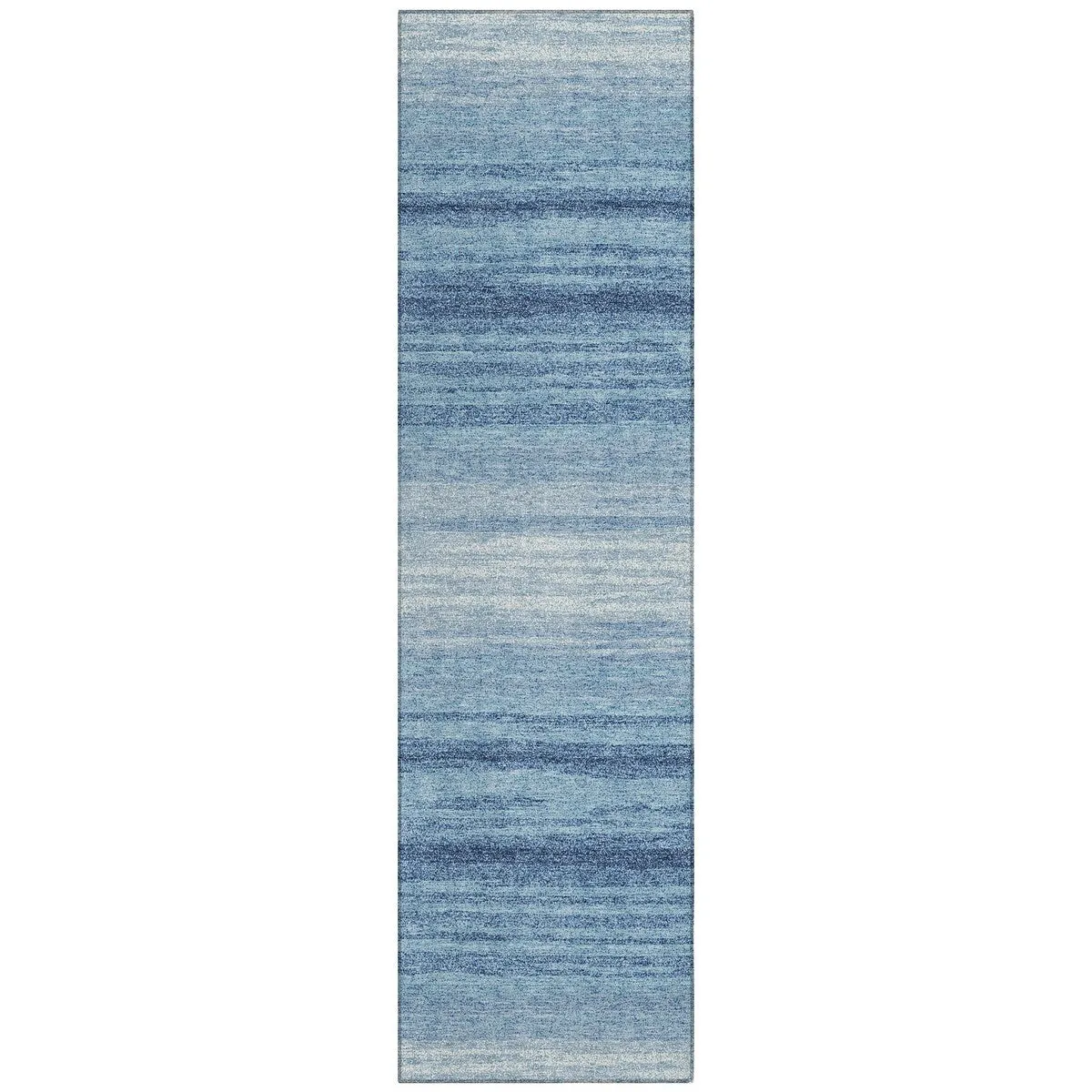 Machine Washable Indoor/ Outdoor Ombre Stripe Chantille Rug