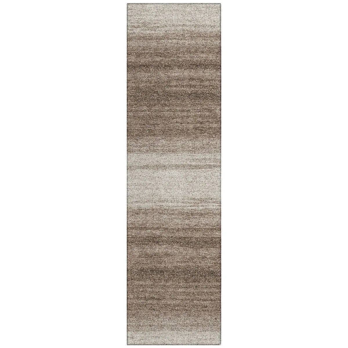 Machine Washable Indoor/ Outdoor Ombre Stripe Chantille Rug