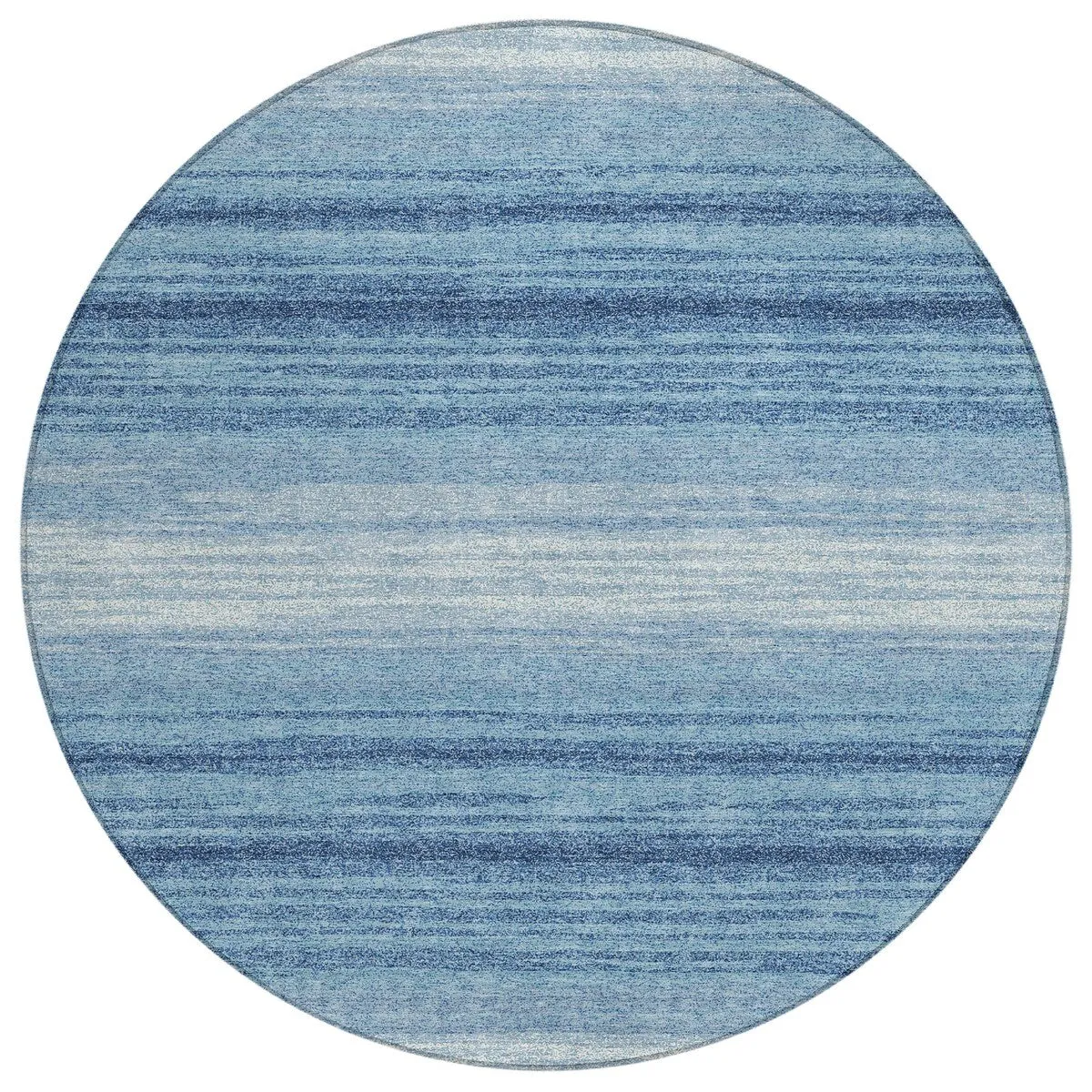 Machine Washable Indoor/ Outdoor Ombre Stripe Chantille Rug