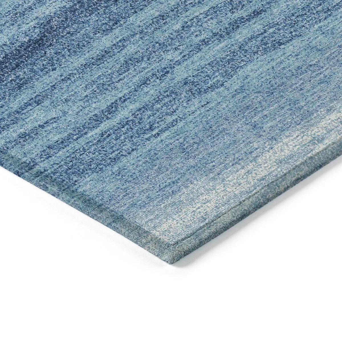 Machine Washable Indoor/ Outdoor Ombre Stripe Chantille Rug