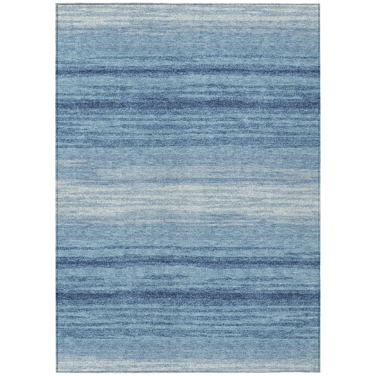 Machine Washable Indoor/ Outdoor Ombre Stripe Chantille Rug