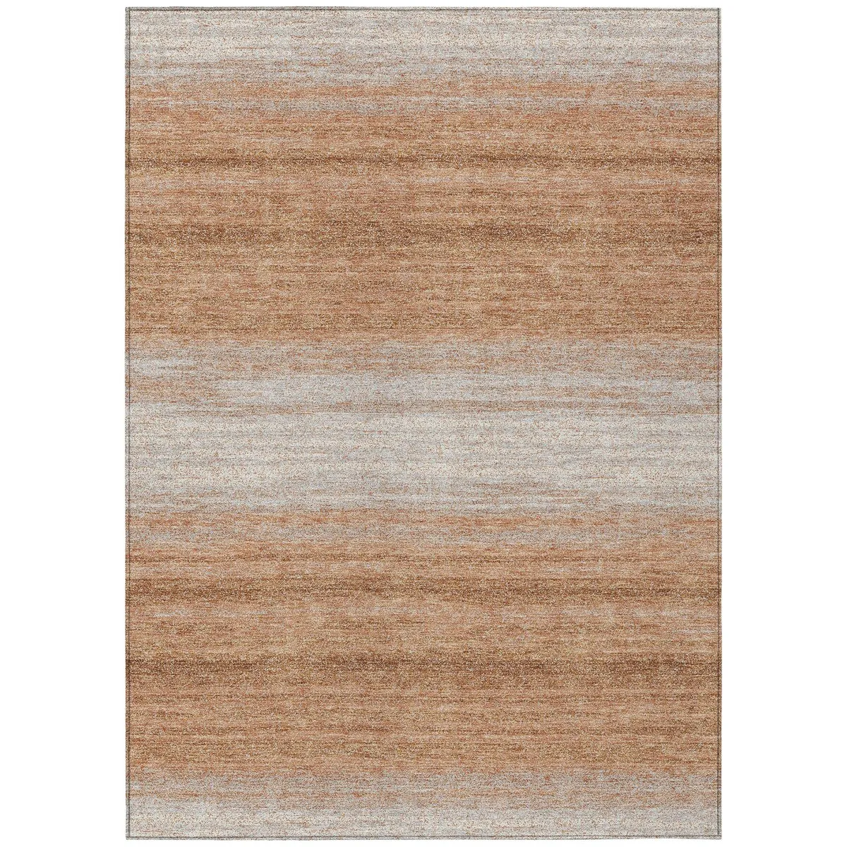Machine Washable Indoor/ Outdoor Ombre Stripe Chantille Rug