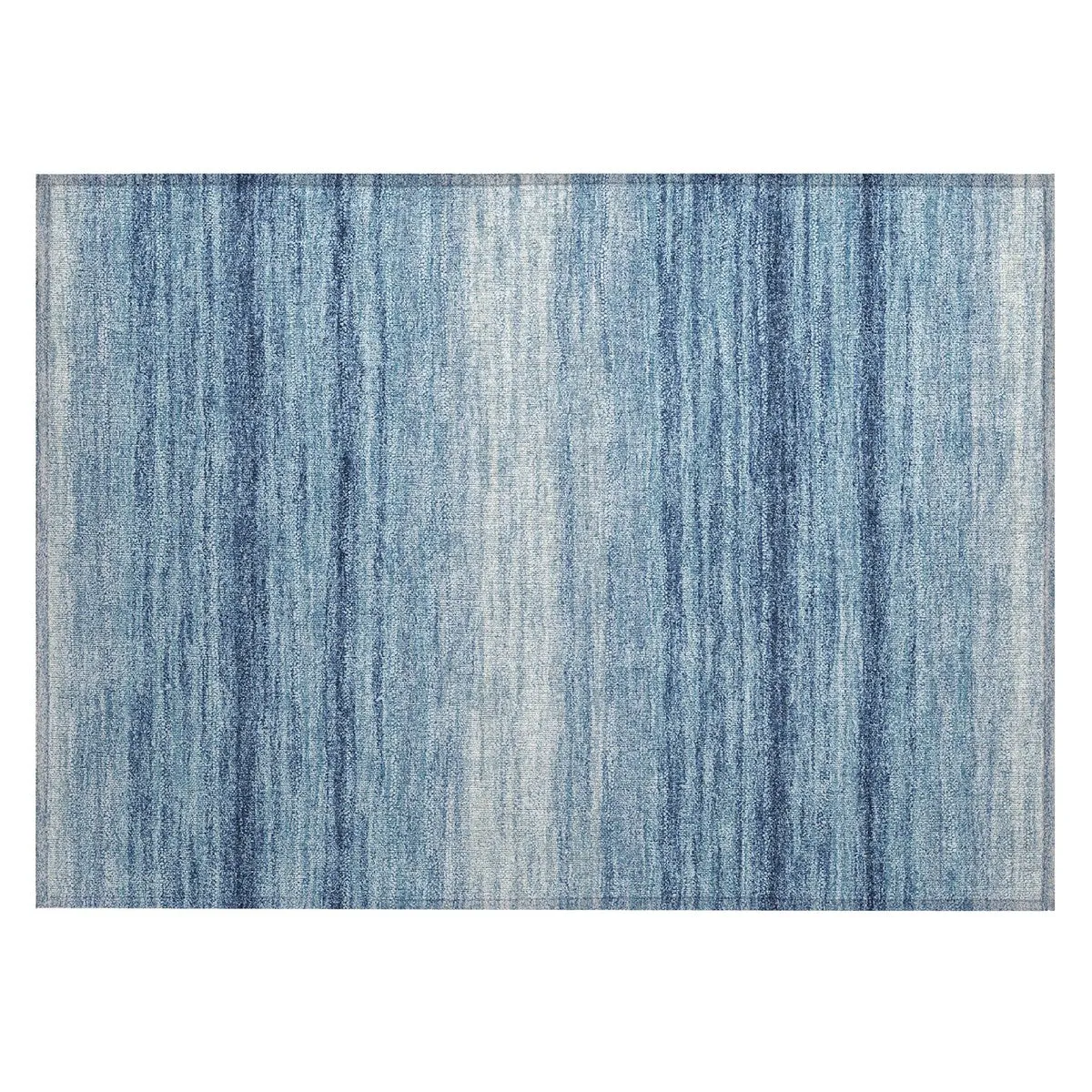 Machine Washable Indoor/ Outdoor Ombre Stripe Chantille Rug