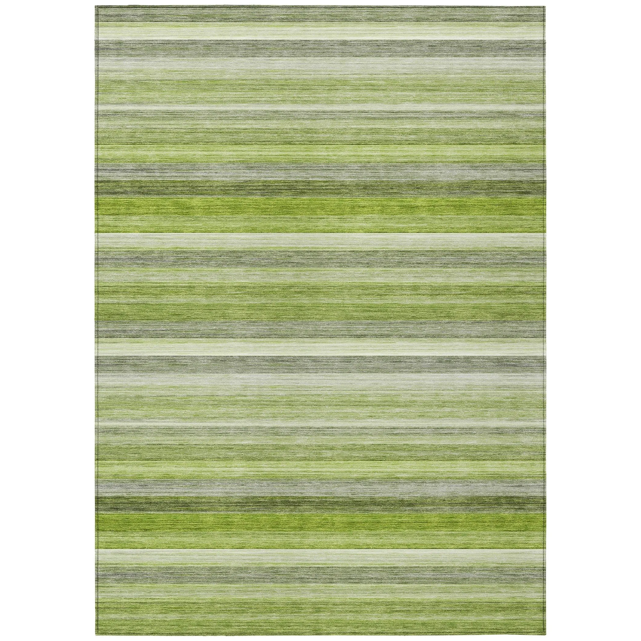 Machine Washable Indoor/ Outdoor Ombre Stripes Chantille Rug