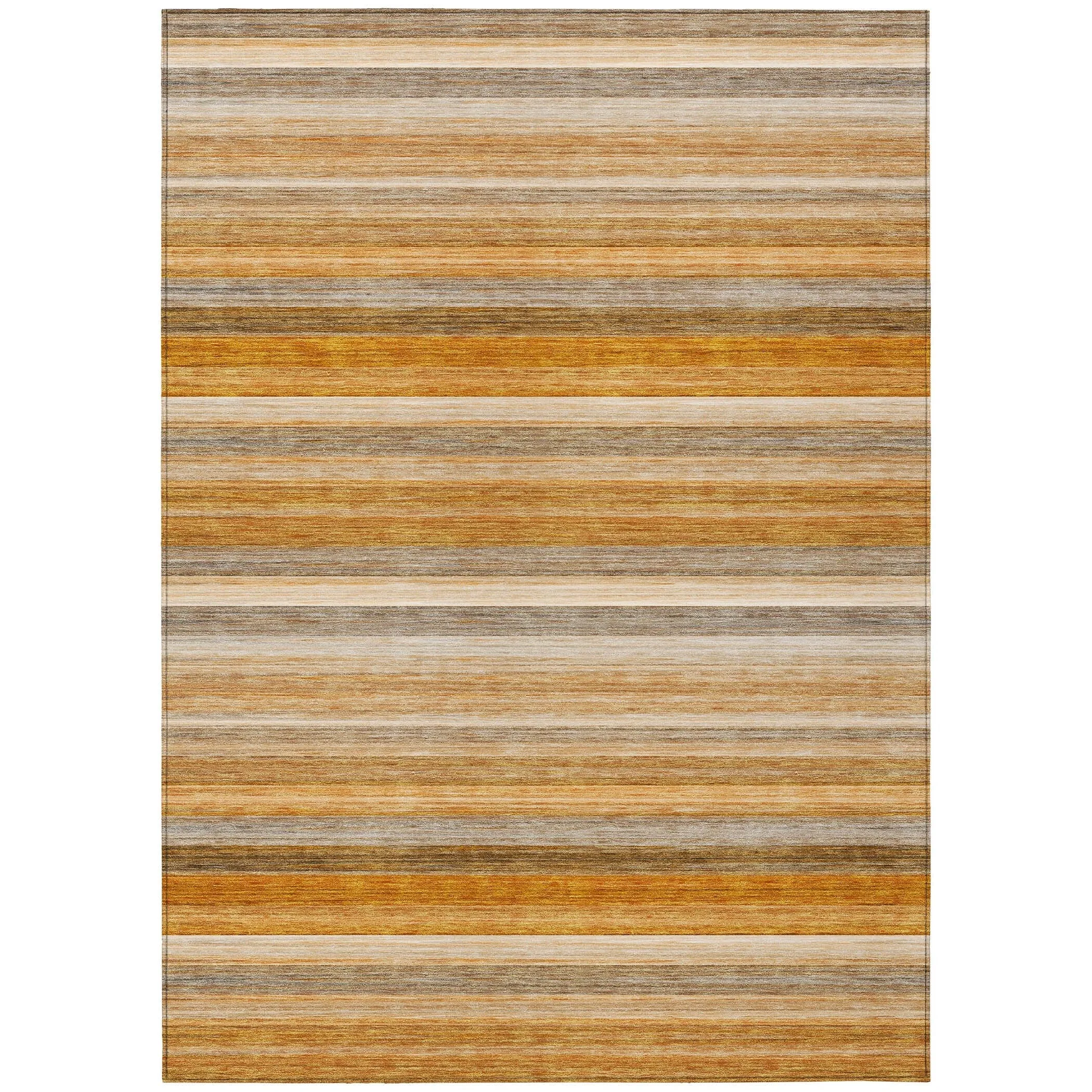 Machine Washable Indoor/ Outdoor Ombre Stripes Chantille Rug