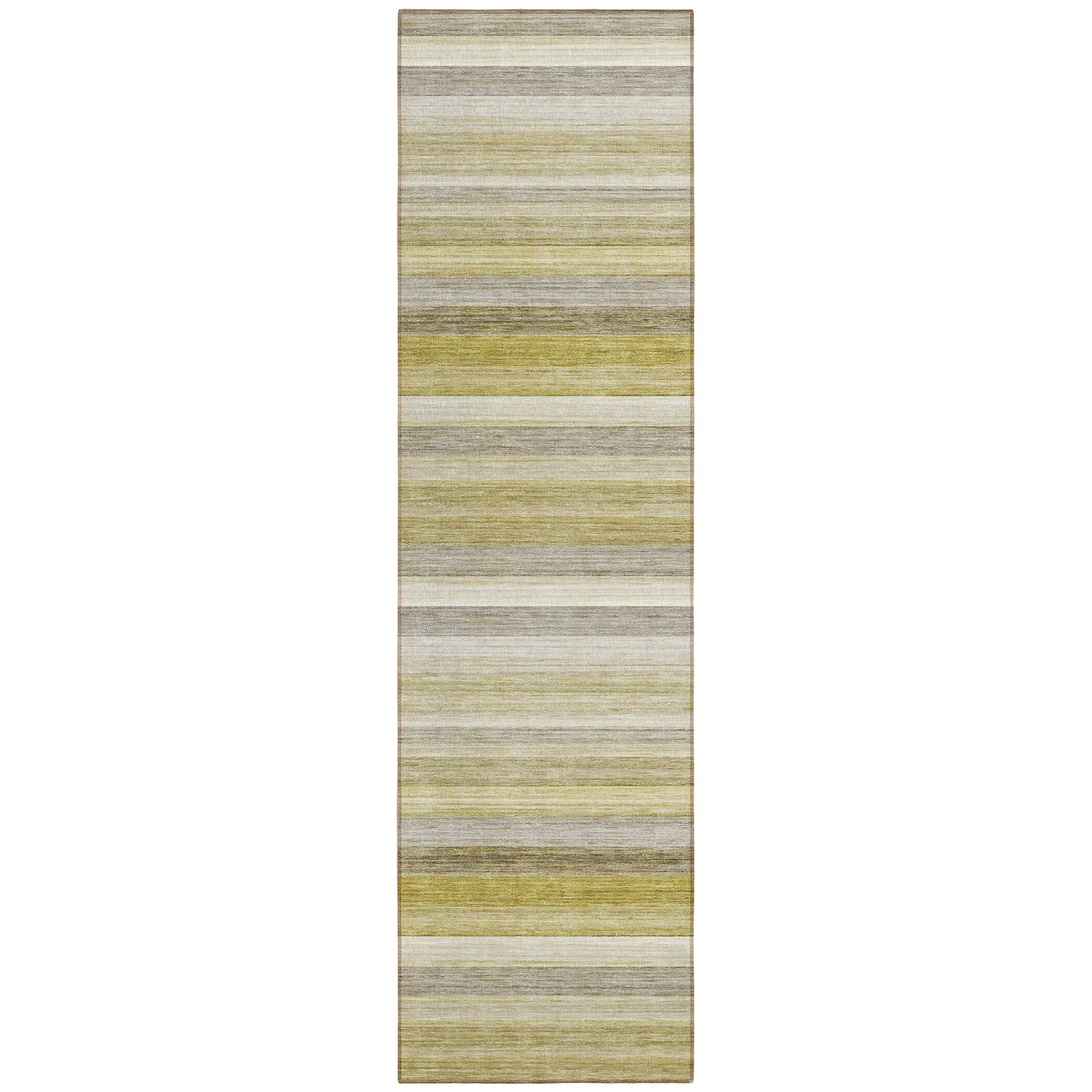 Machine Washable Indoor/ Outdoor Ombre Stripes Chantille Rug