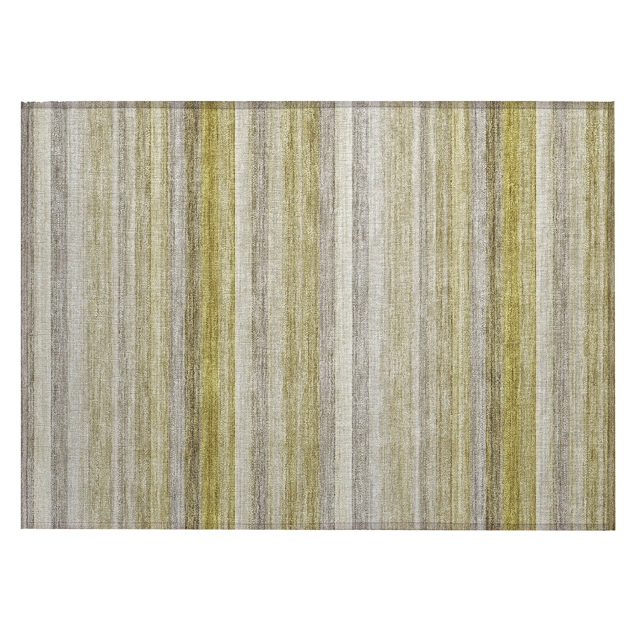 Machine Washable Indoor/ Outdoor Ombre Stripes Chantille Rug