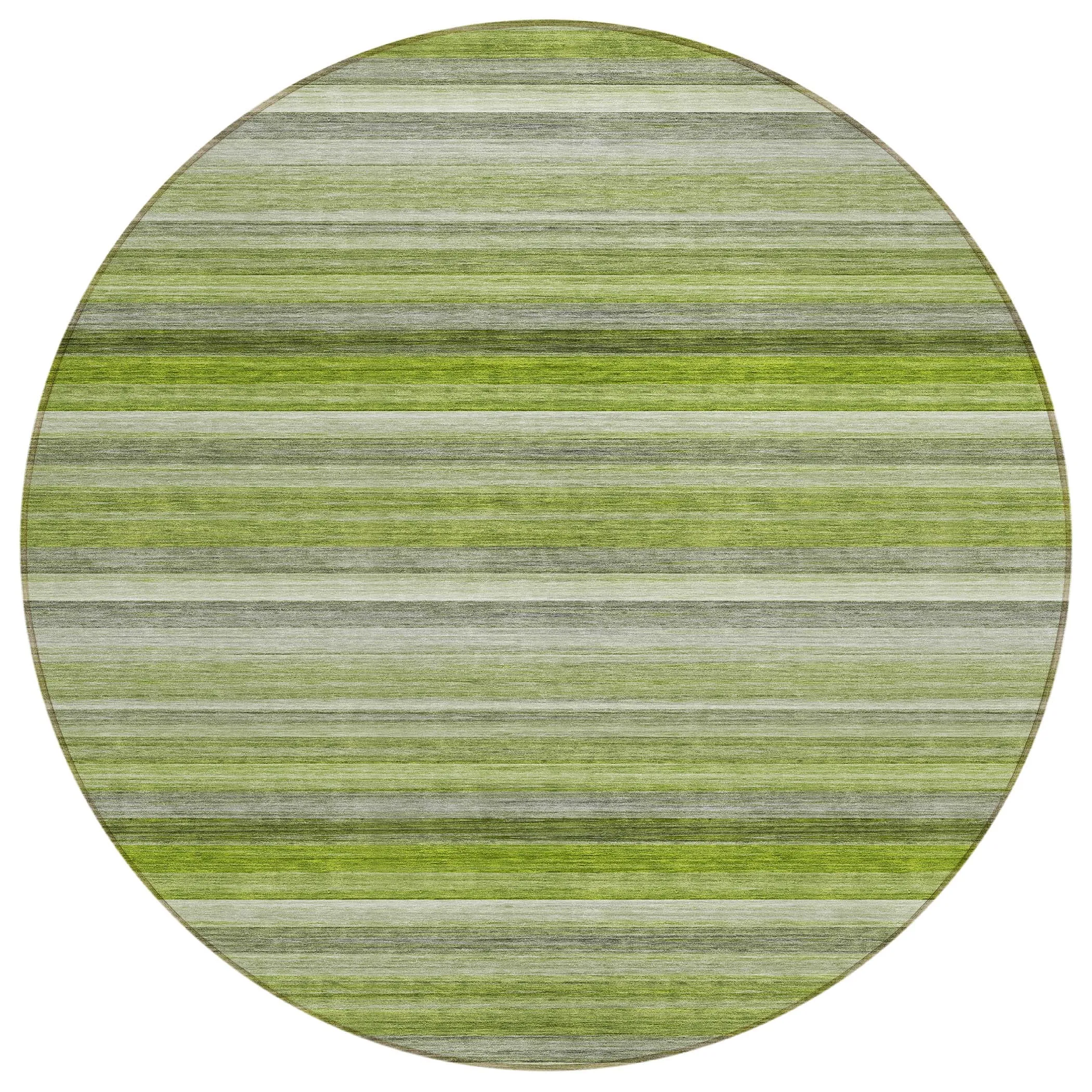 Machine Washable Indoor/ Outdoor Ombre Stripes Chantille Rug